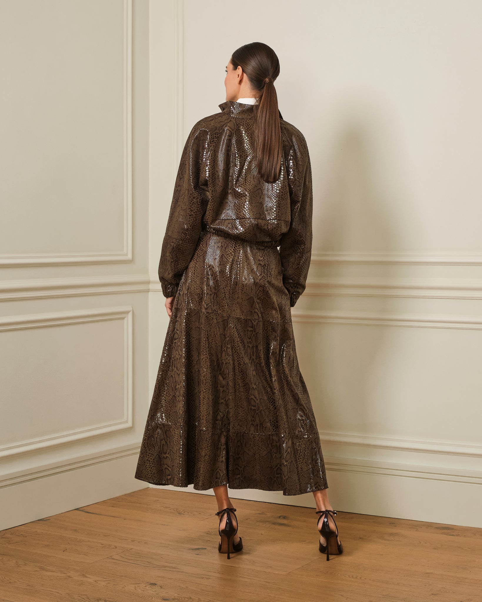 CAZADORA EFECTO PIEL DE PITÓN