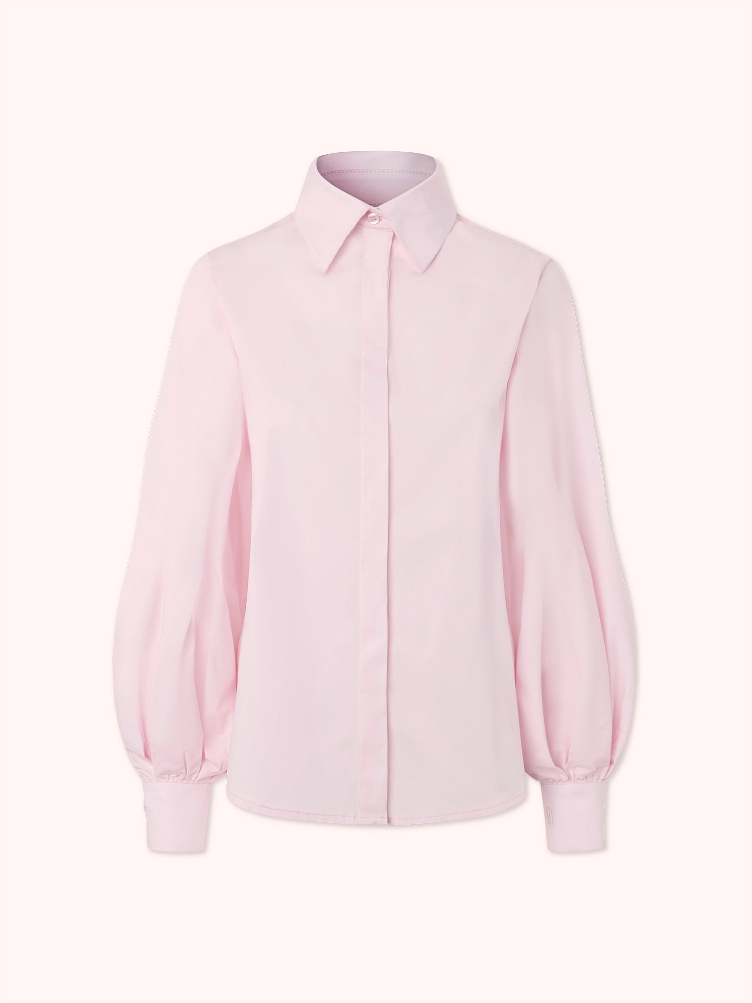 CAMISA DE MANGA ABULLONADA ROSA