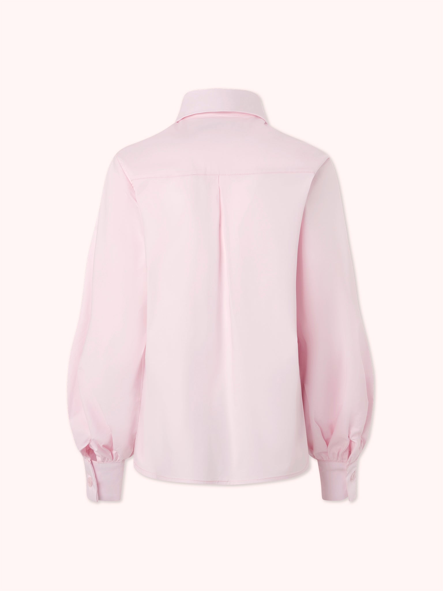 CAMISA DE MANGA ABULLONADA ROSA