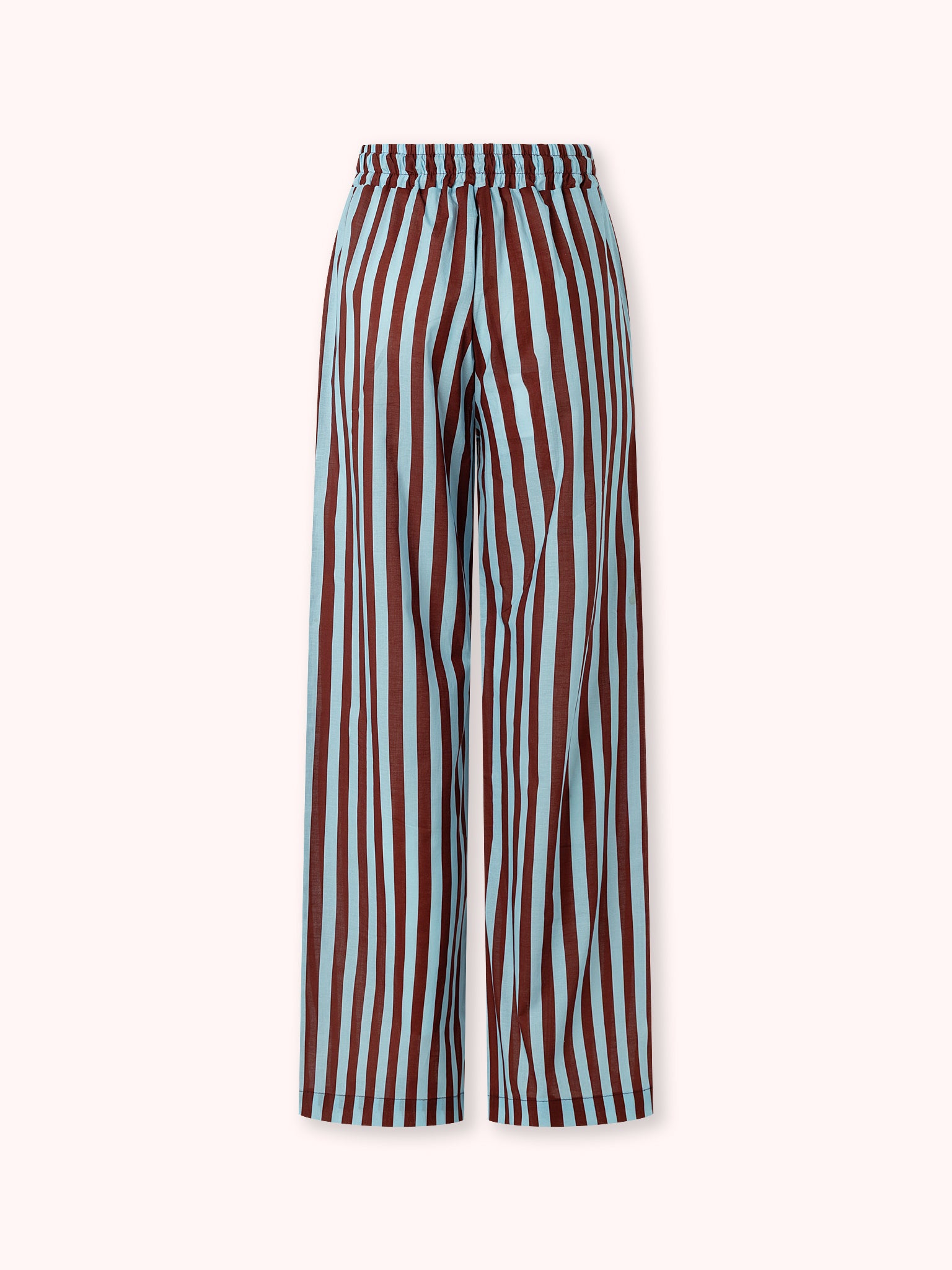 PANTALÓN DE RAYAS BURDEOS Y CELESTE