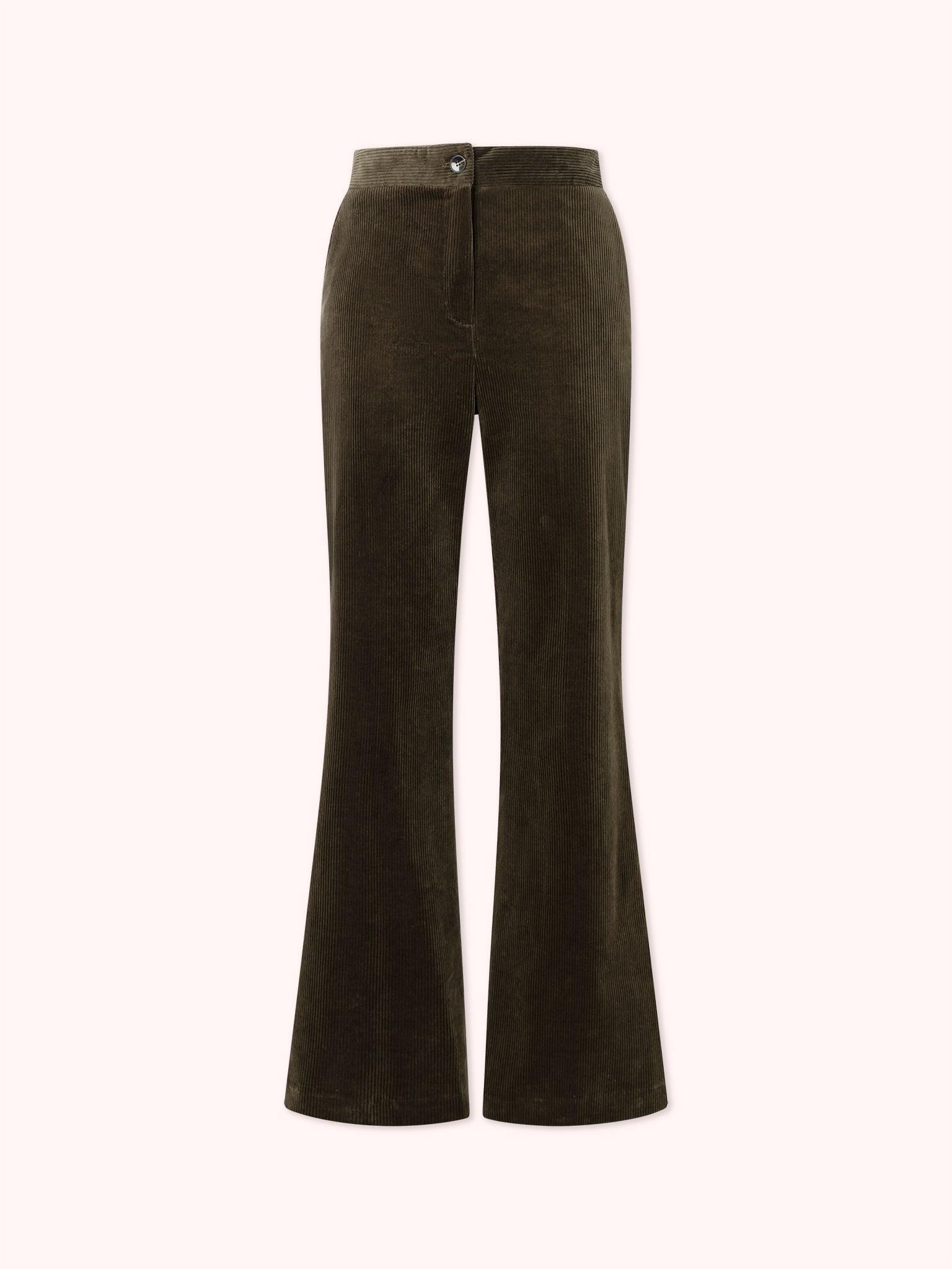 PANTALÓN WIDE LEG DE PANA VERDE