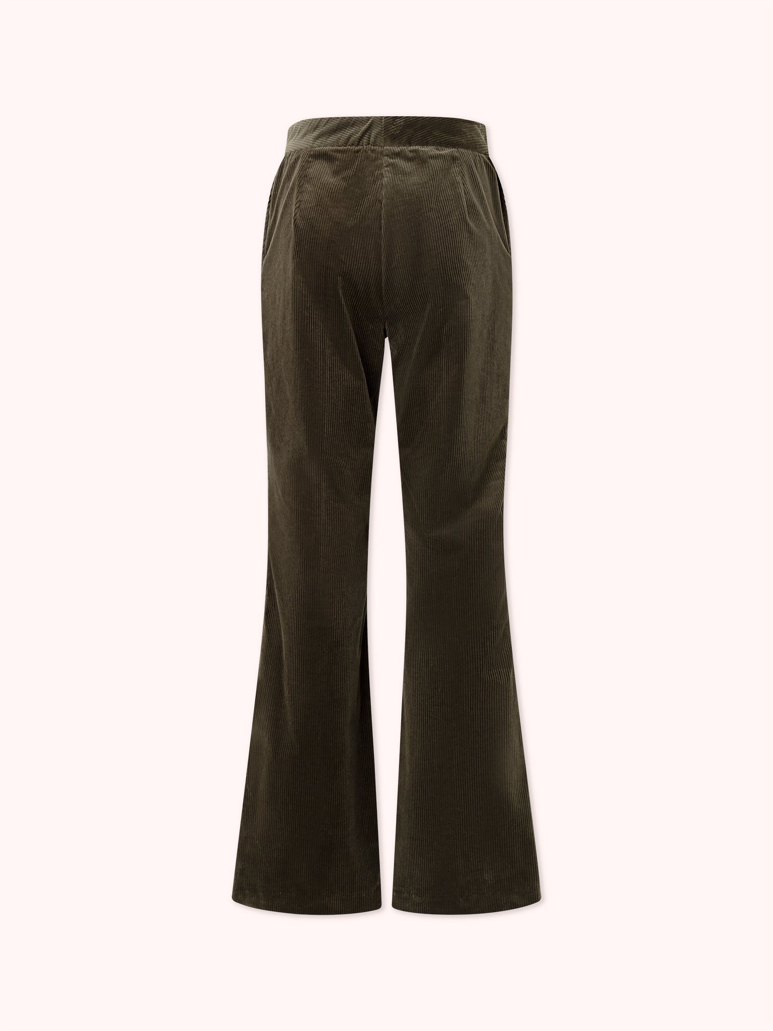 PANTALÓN WIDE LEG DE PANA VERDE