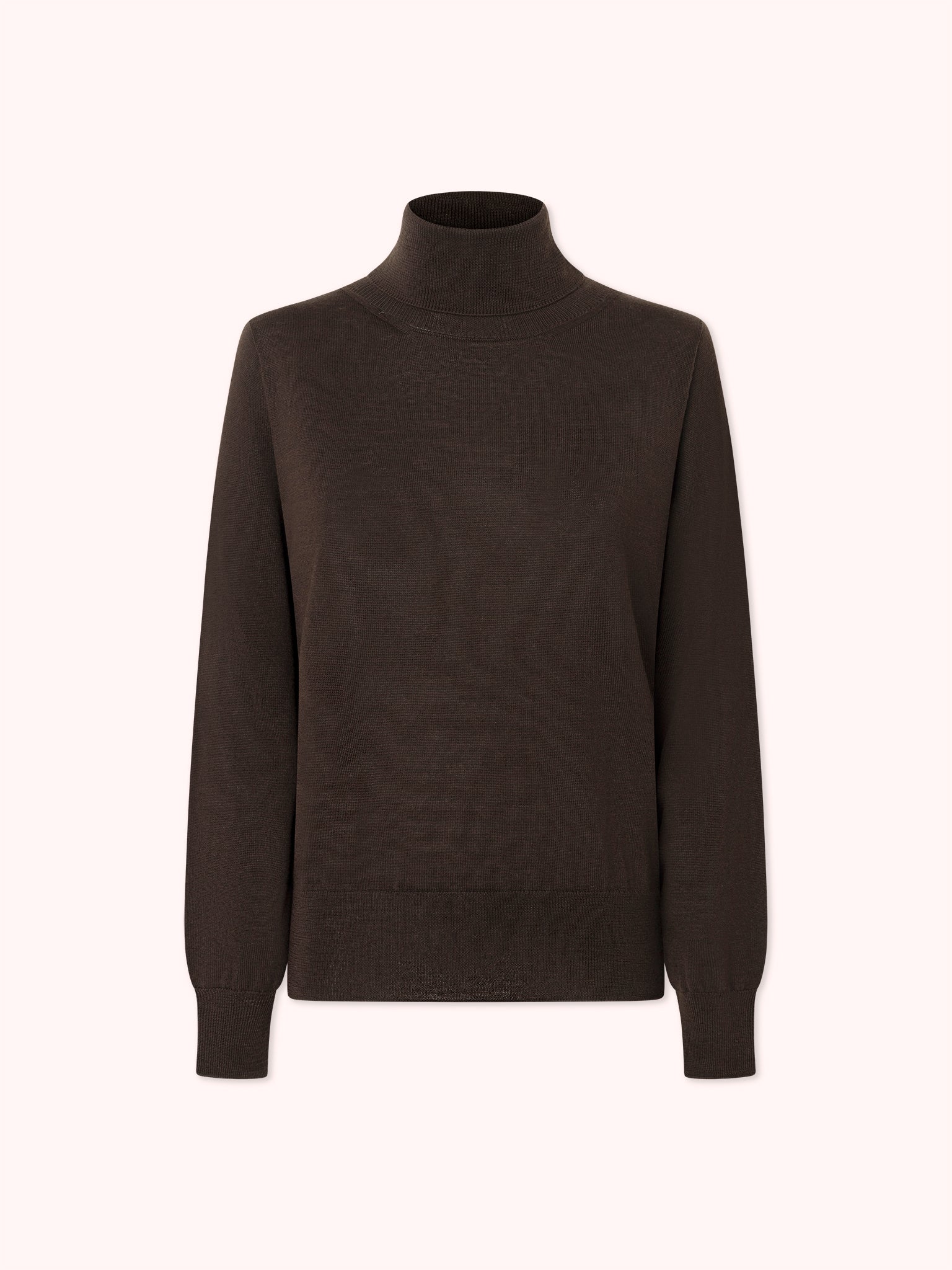 JERSEY CUELLO ALTO MARRÓN