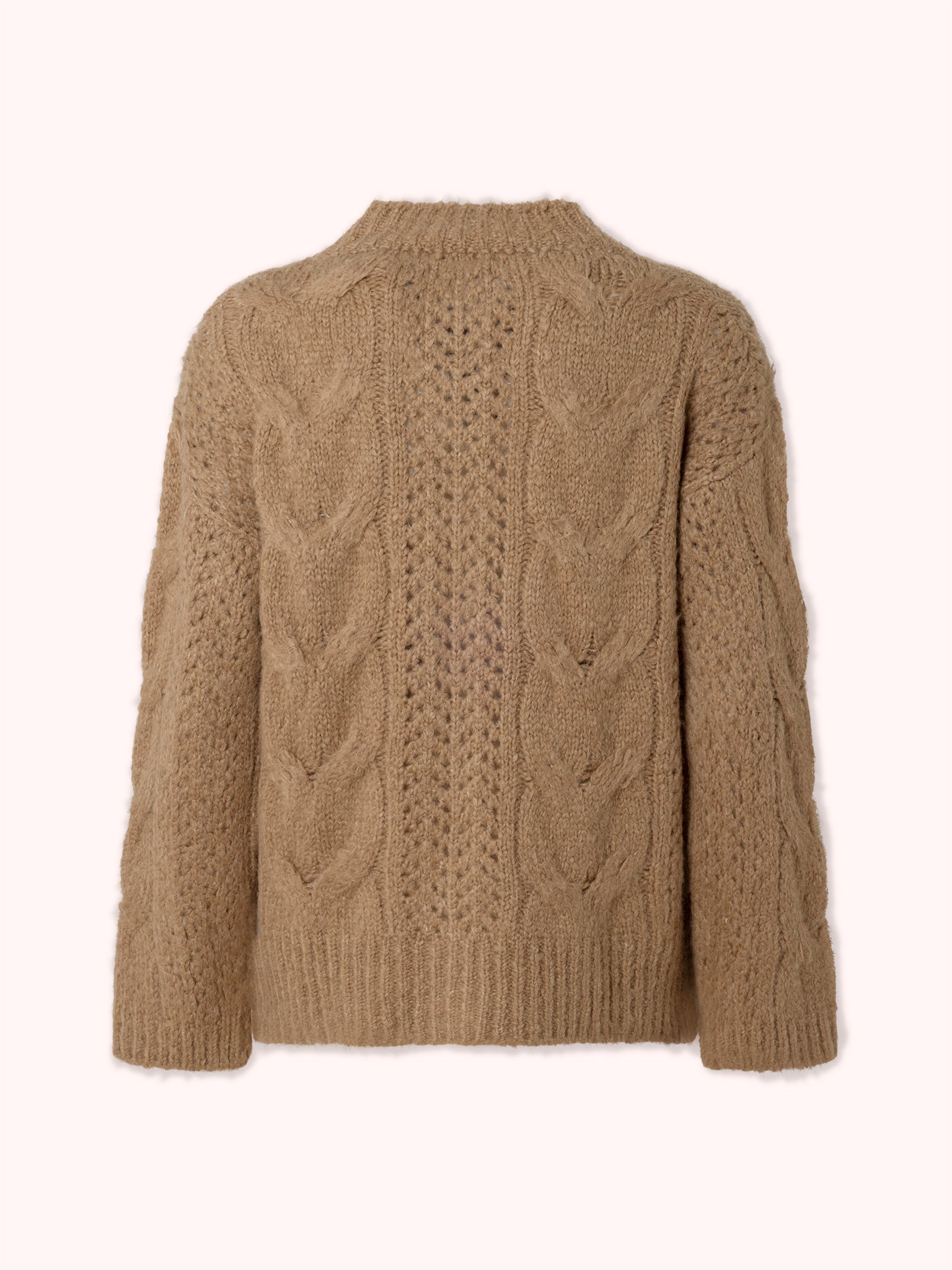 CÁRDIGAN DE PUNTO TRENZADO CAMEL