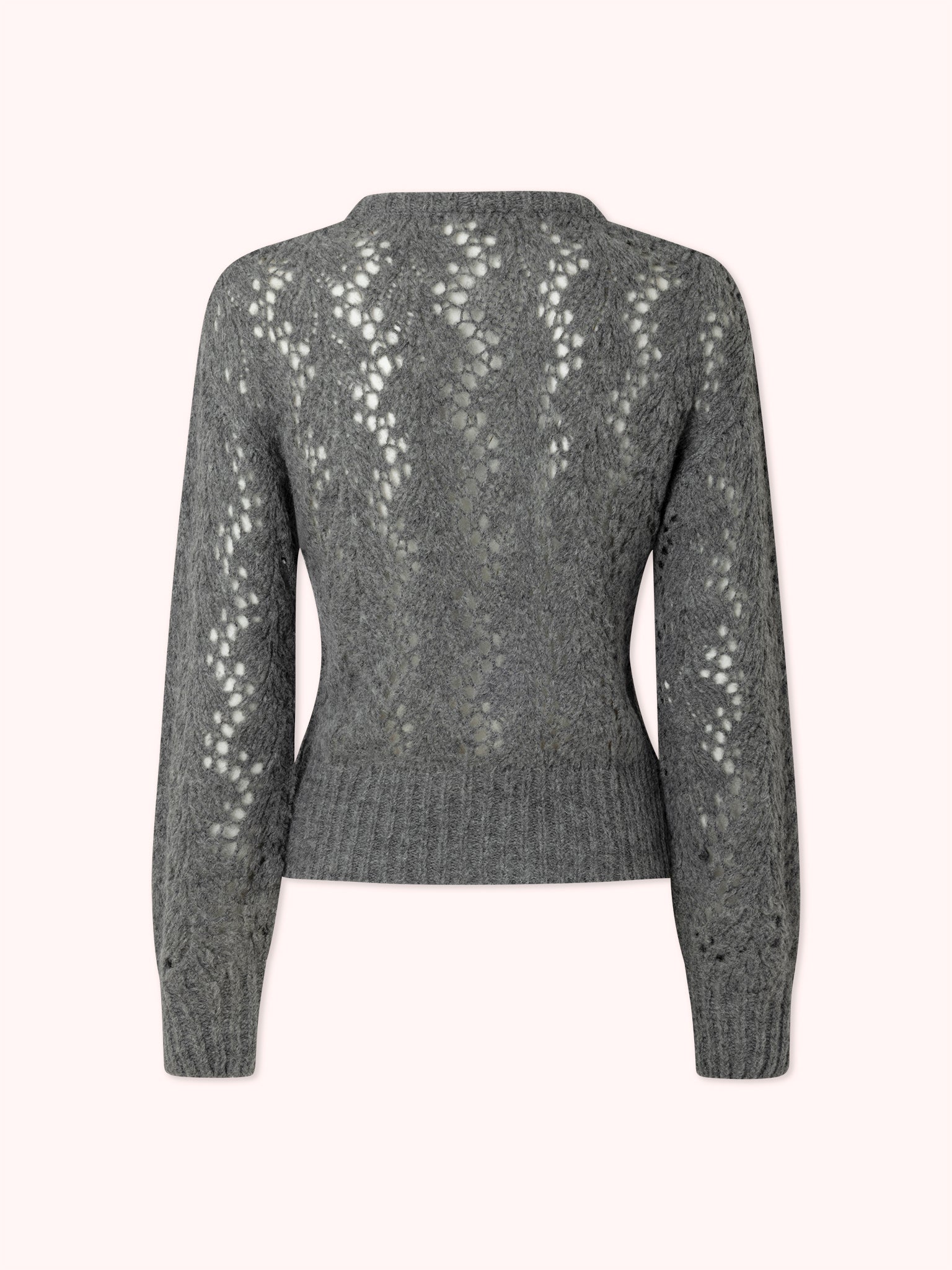 SUÉTER DE PUNTO CALADO GRIS