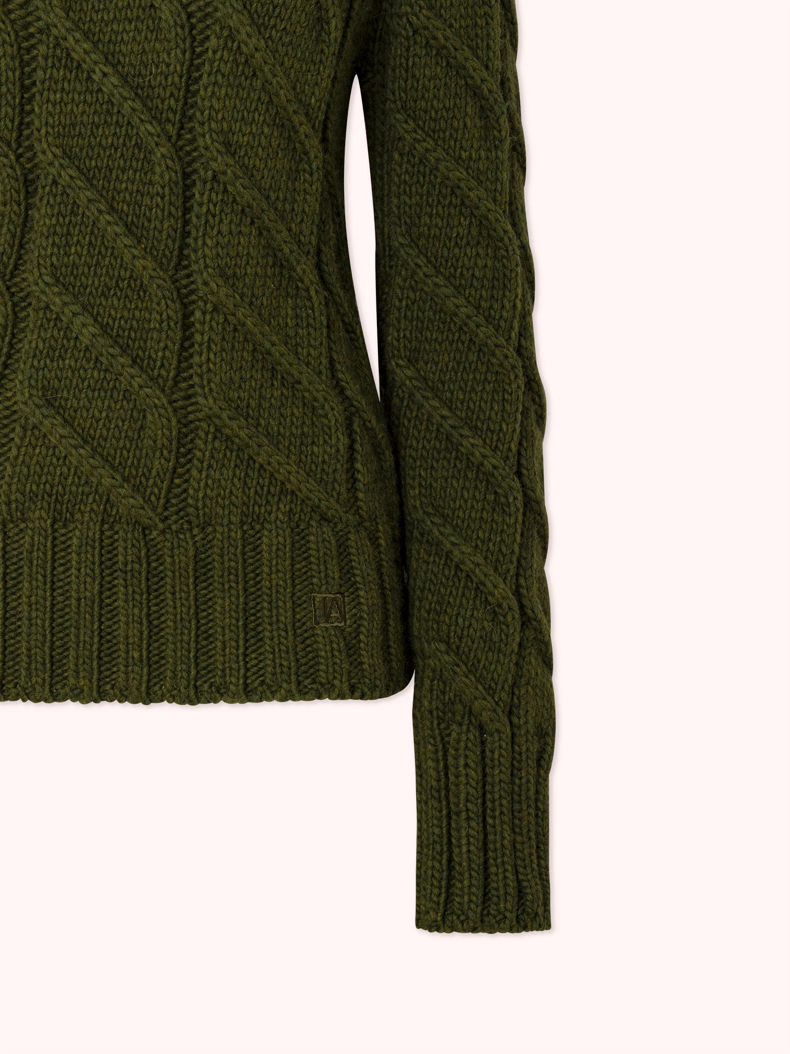 SUÉTER DE PUNTO TRENZADO VERDE