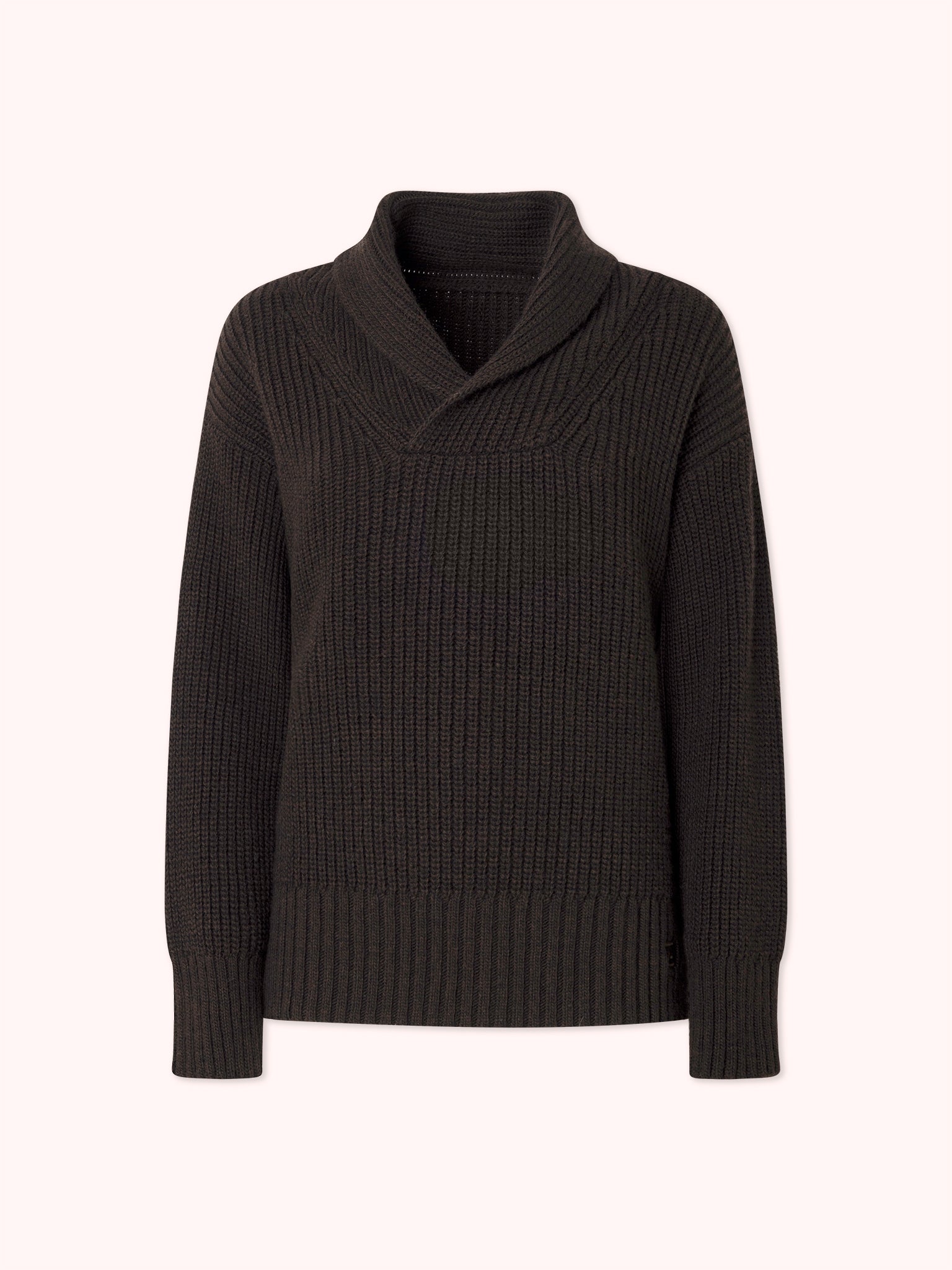 SUÉTER DE PUNTO CON CUELLO CHIMENEA MARRÓN