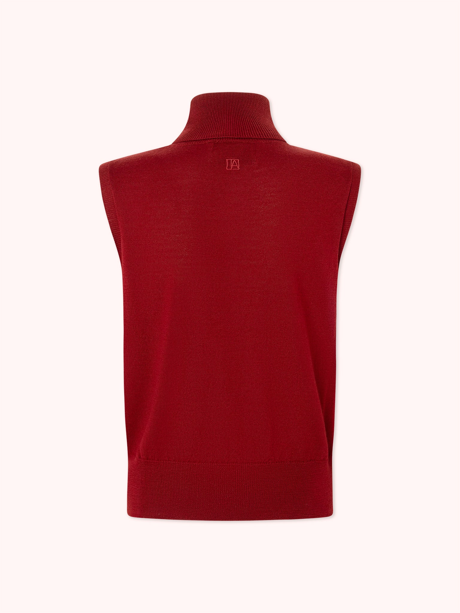 JERSEY SIN MANGAS CUELLO ALTO GRANATE