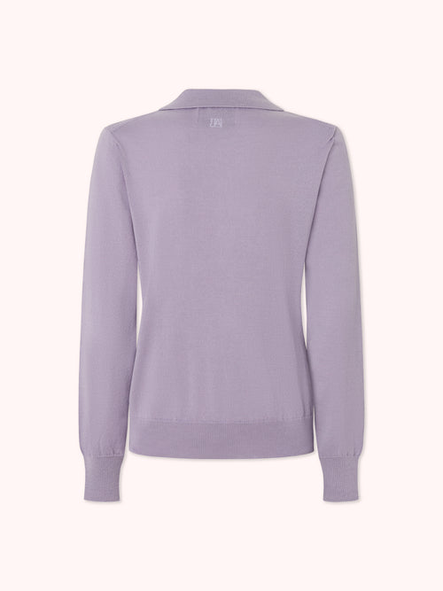 JERSEY CUELLO POLO MALVA