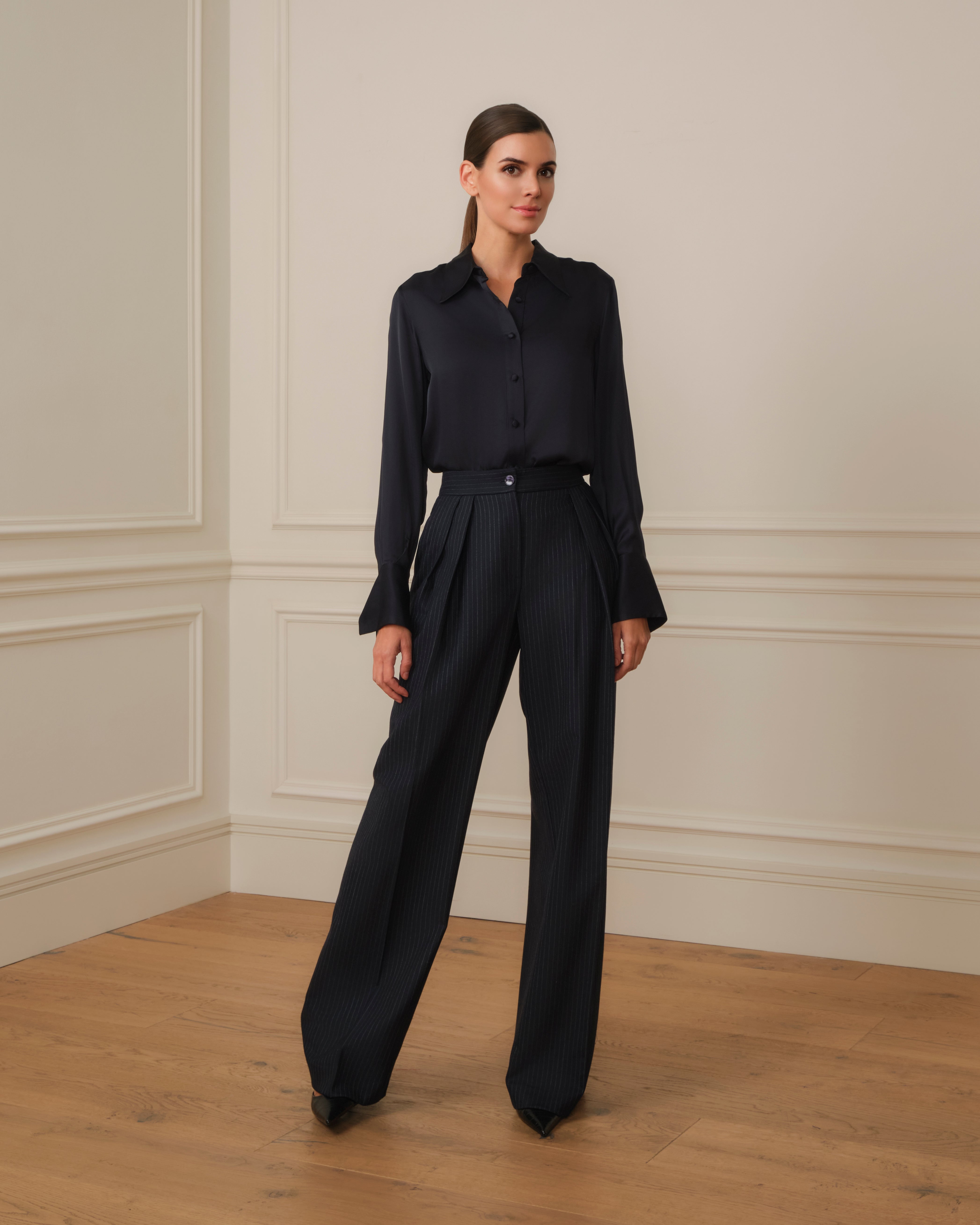 PANTALÓN DE RAYA DIPLOMÁTICA AZUL