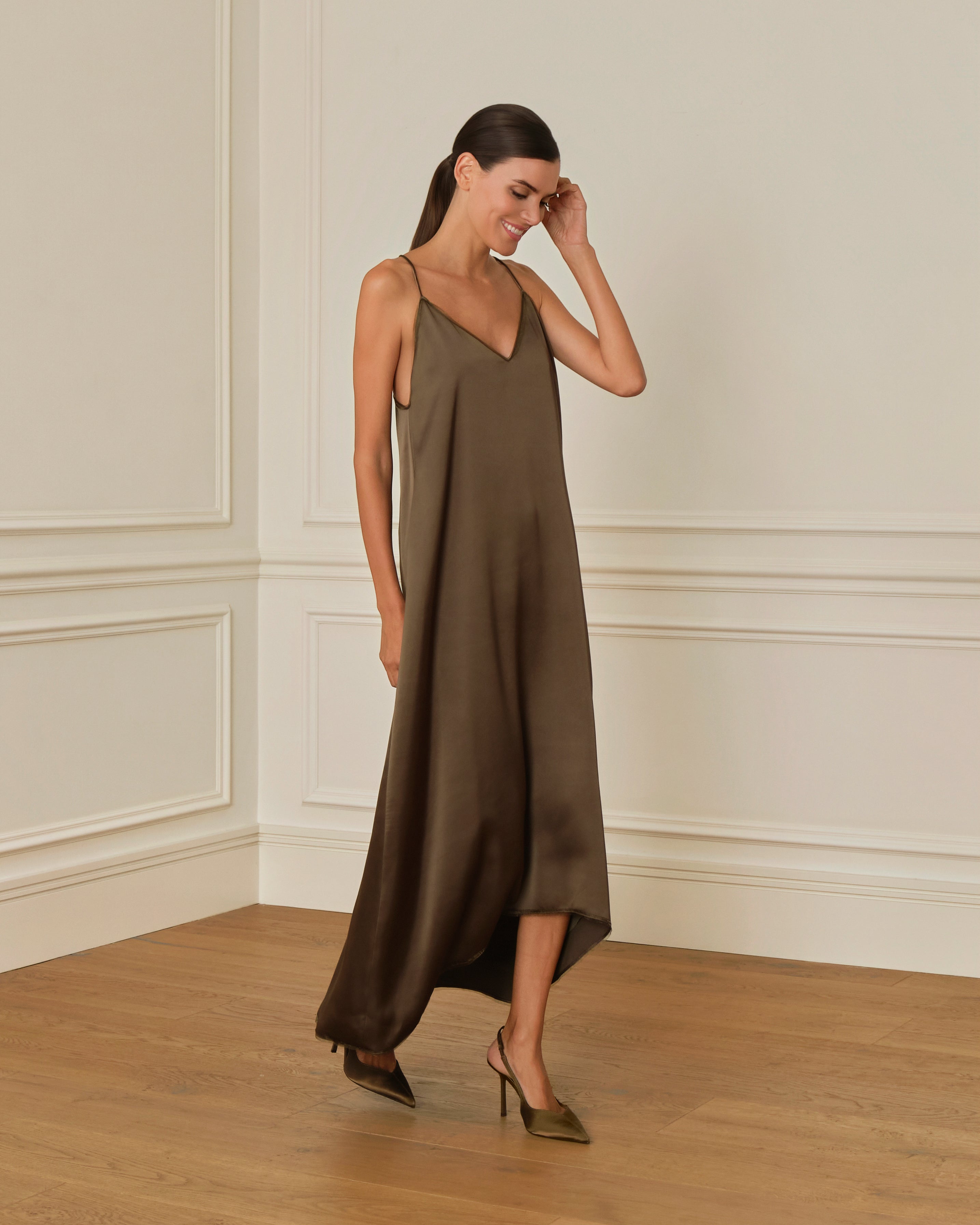 VESTIDO LENCERO VERDE