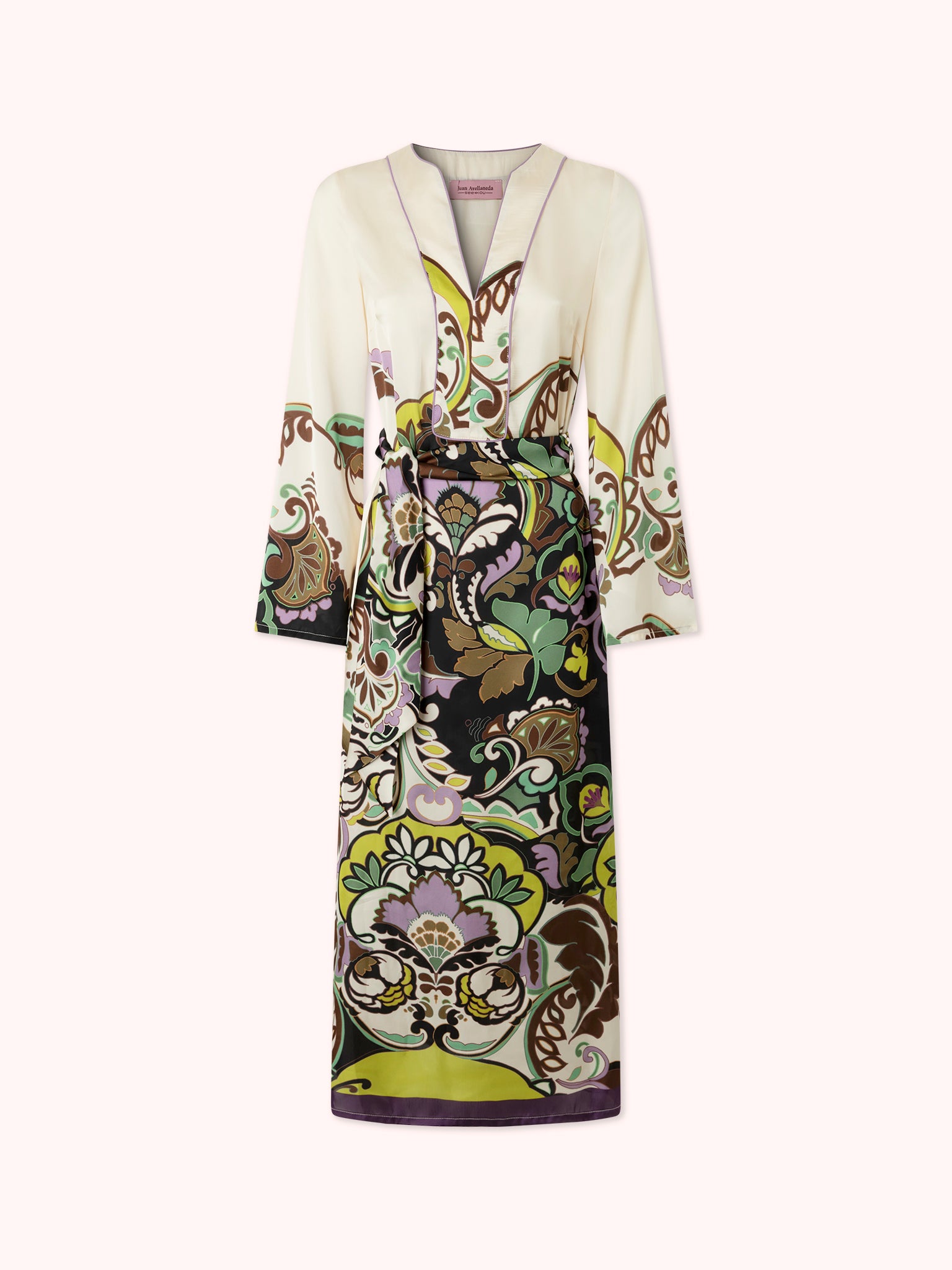 KAFTÁN ESTAMPADO VERDE VEDHA