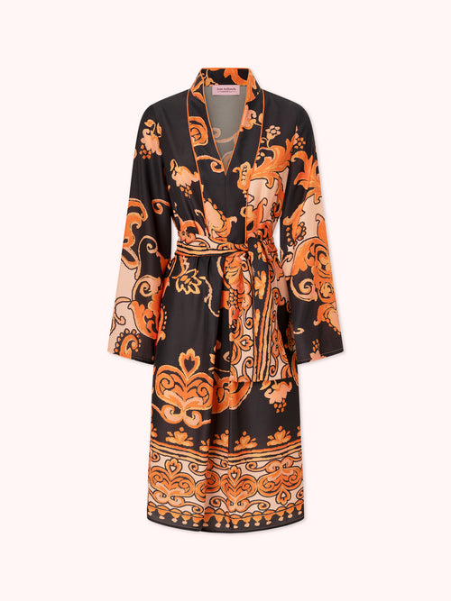 KAFTÁN ESTAMPADO NARANJA KAIRA