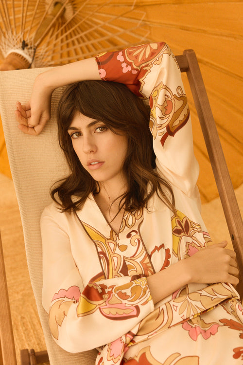 KAFTÁN ESTAMPADO ROSA VEDHA