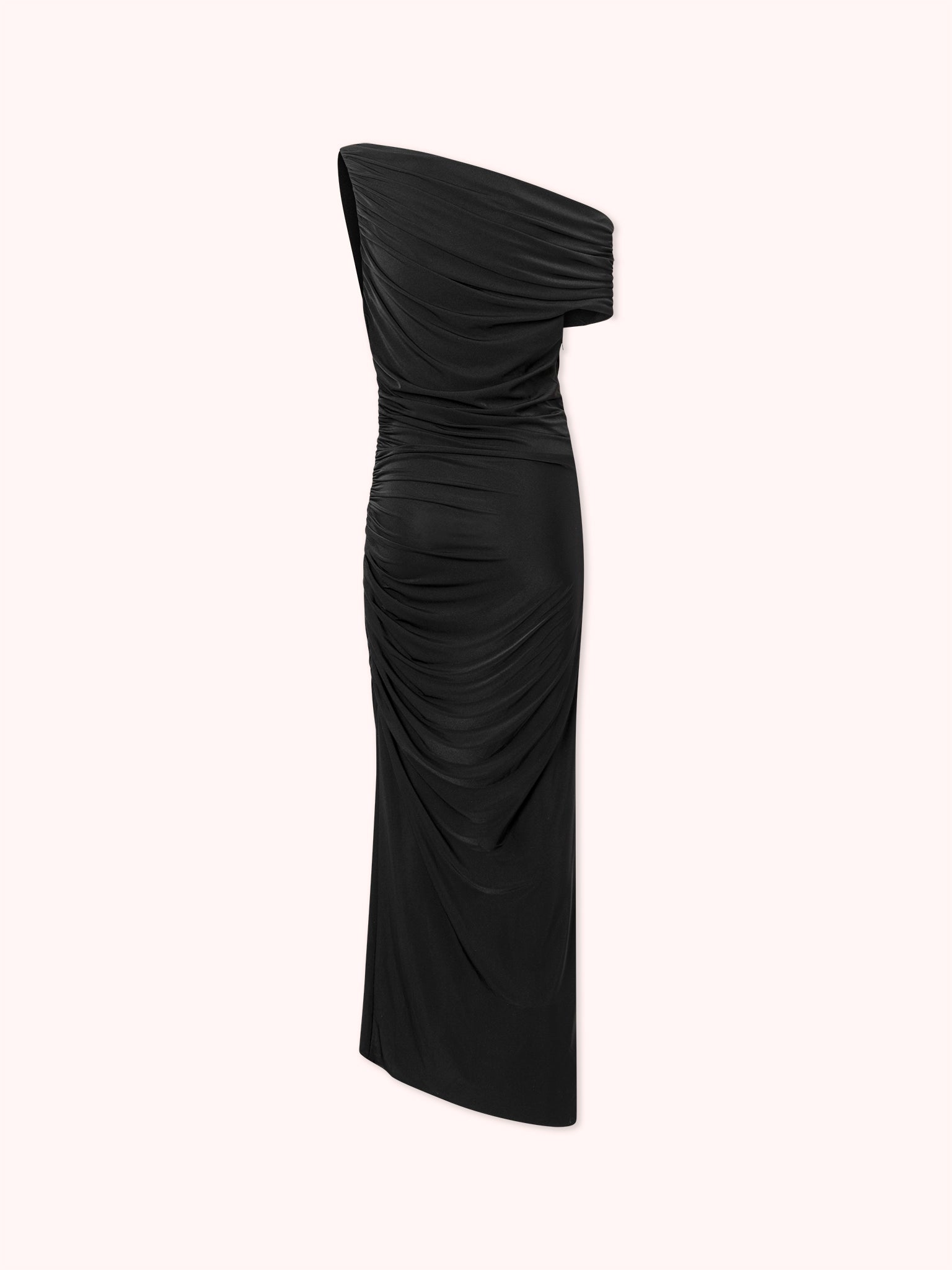 VESTIDO LARGO ASIMÉTRICO NEGRO
