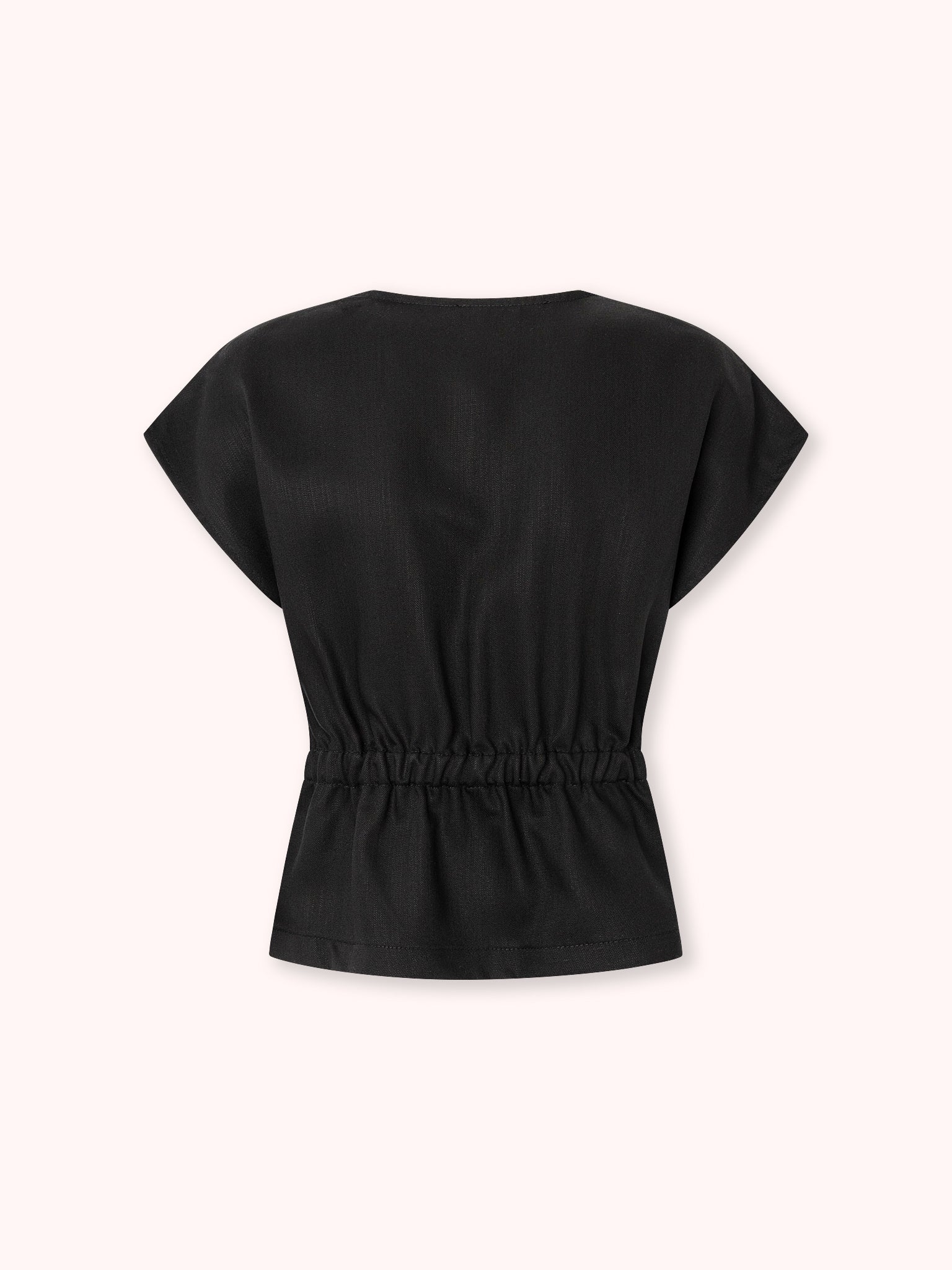 TOP CRUZADO CON ESCOTE PICO NEGRO