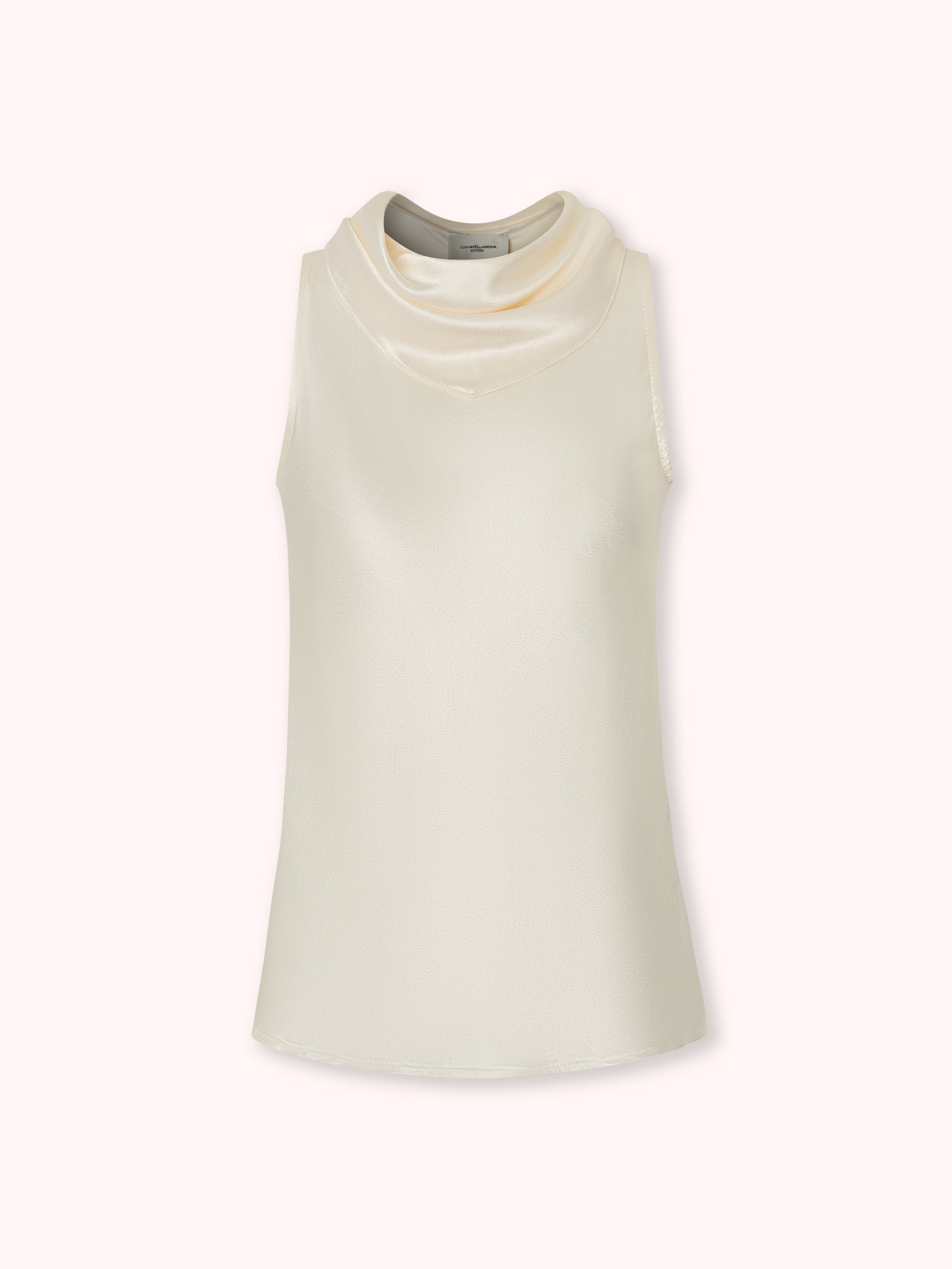 TOP SATINADO CON PAÑUELO CRUDO