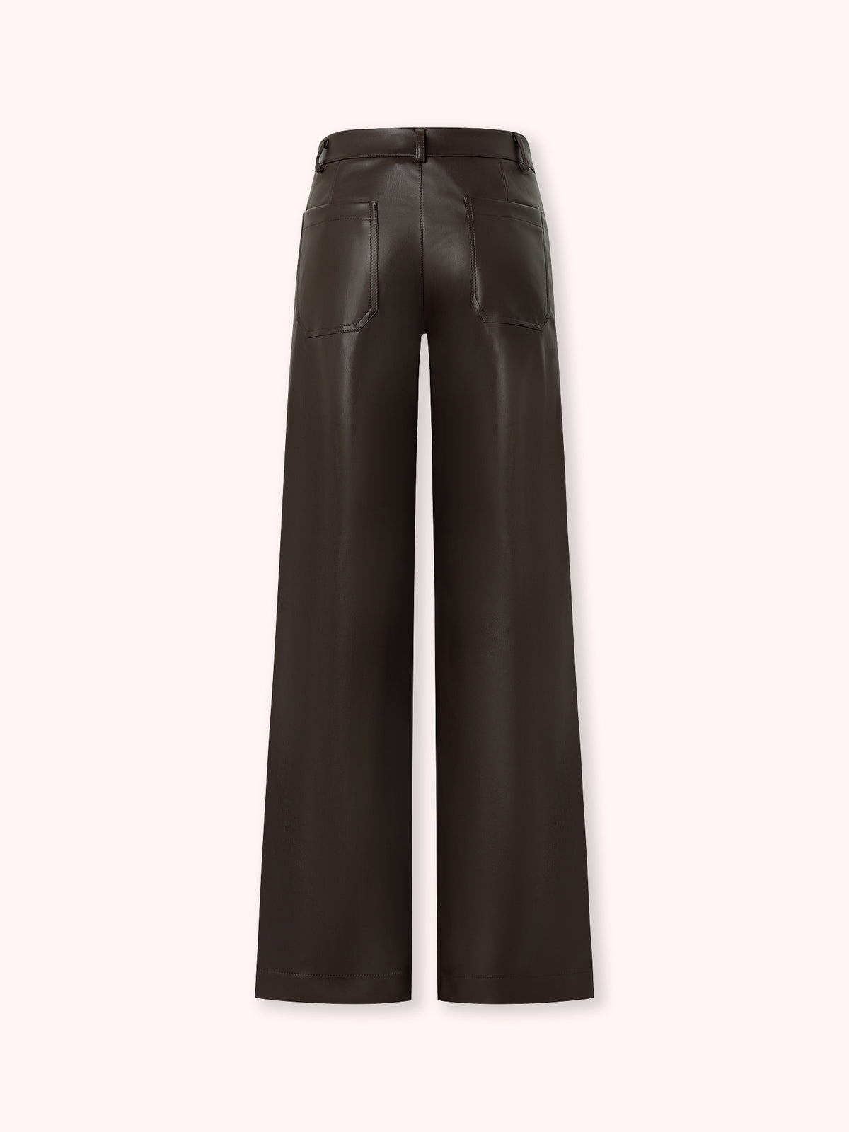 PANTALÓN EFECTO PIEL MARRÓN