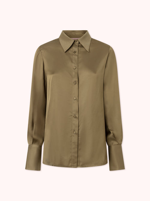 PRE-ORDER CAMISA SATINADA VERDE