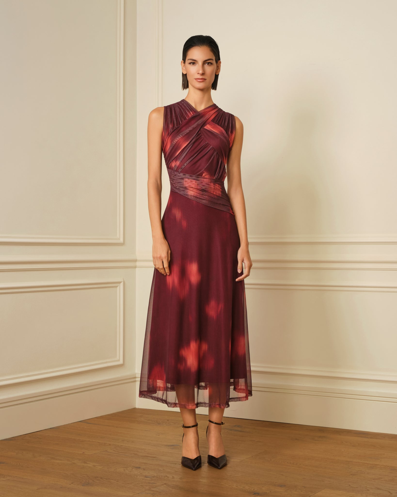 VESTIDO TUL ESTAMPADO FLORAL