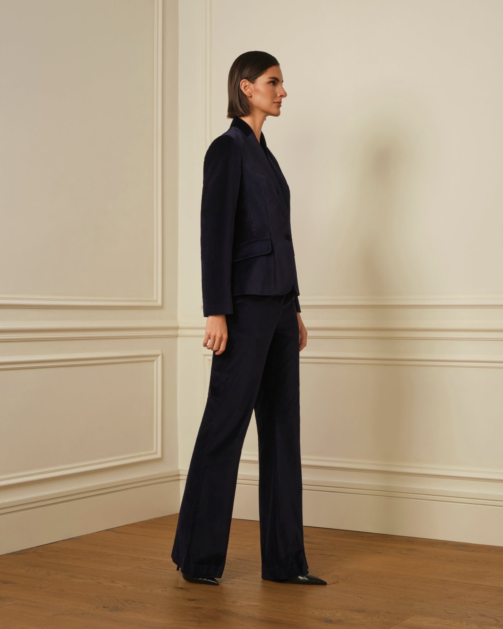 CHAQUETA CORTA TERCIOPELO NAVY