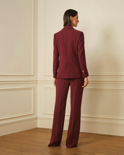BLAZER BOLSILLOS CREP BURDEOS