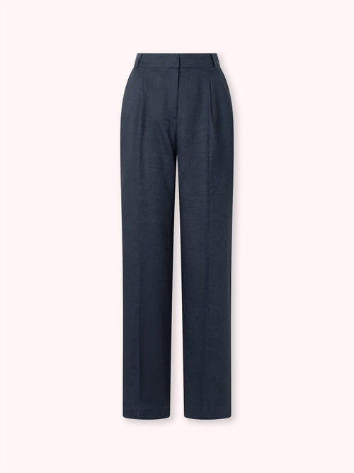 PANTALÓN DE LINO AZUL