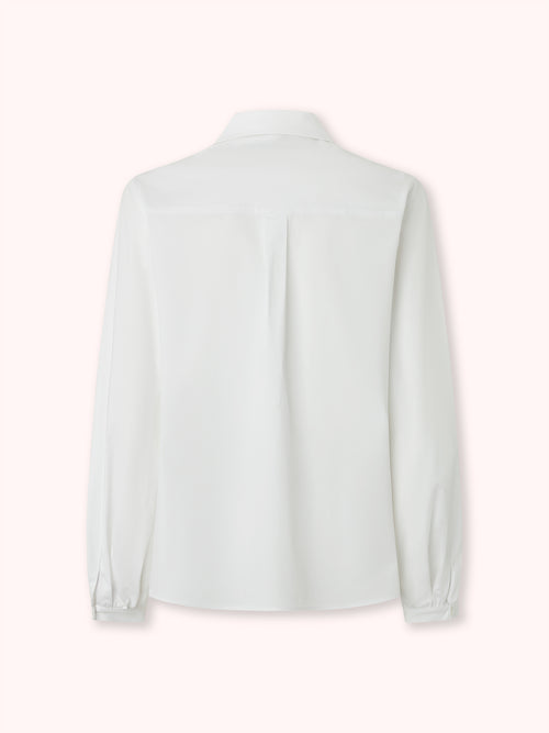 CAMISA DE MANGA ABULLONADA BLANCA