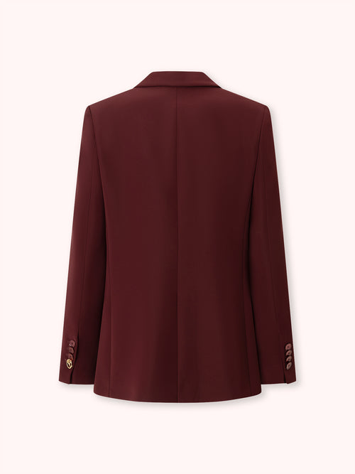 BLAZER BOLSILLOS CREP BURDEOS