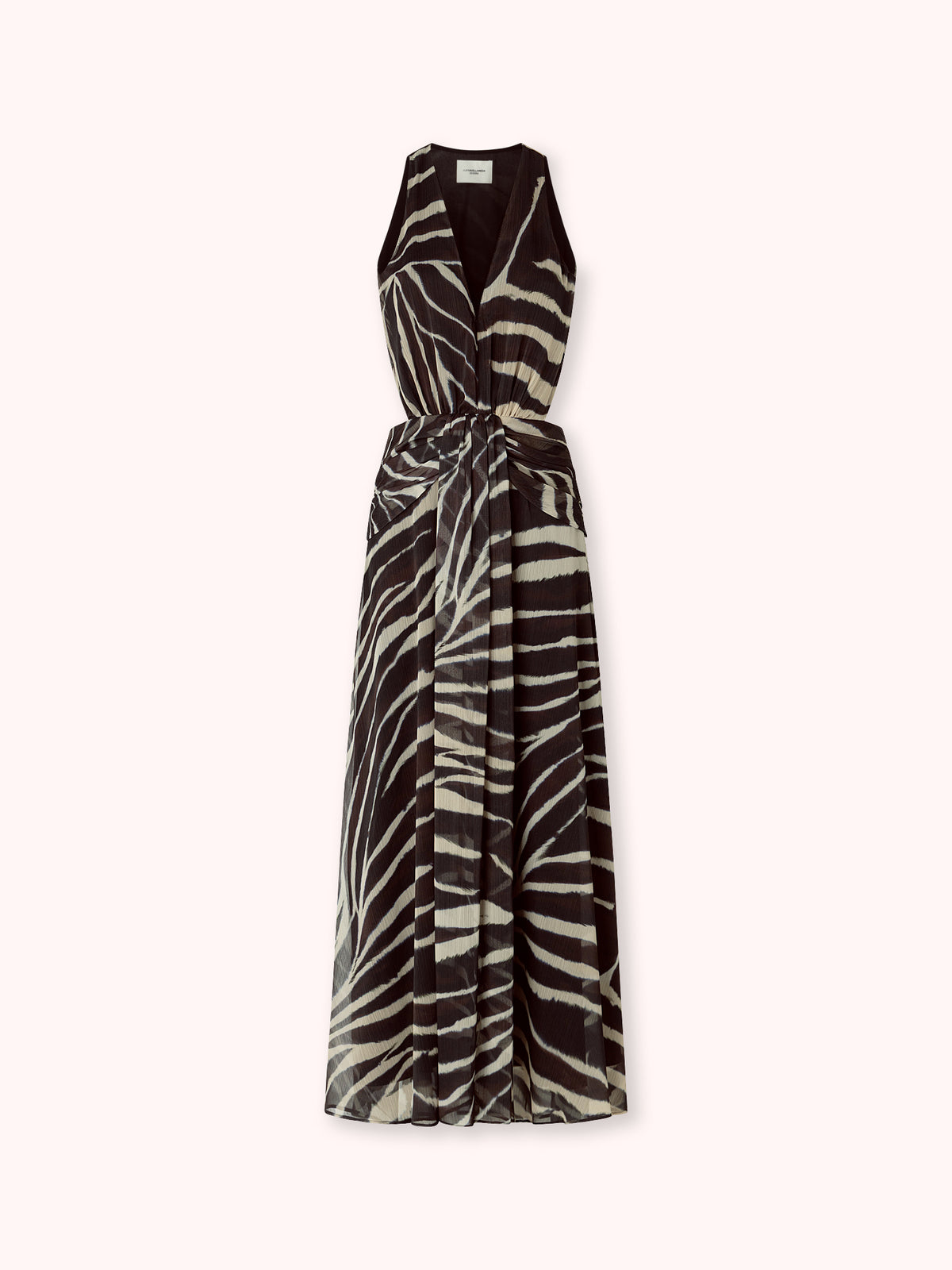 VESTIDO MIDI DE GASA CON ESTAMPADO