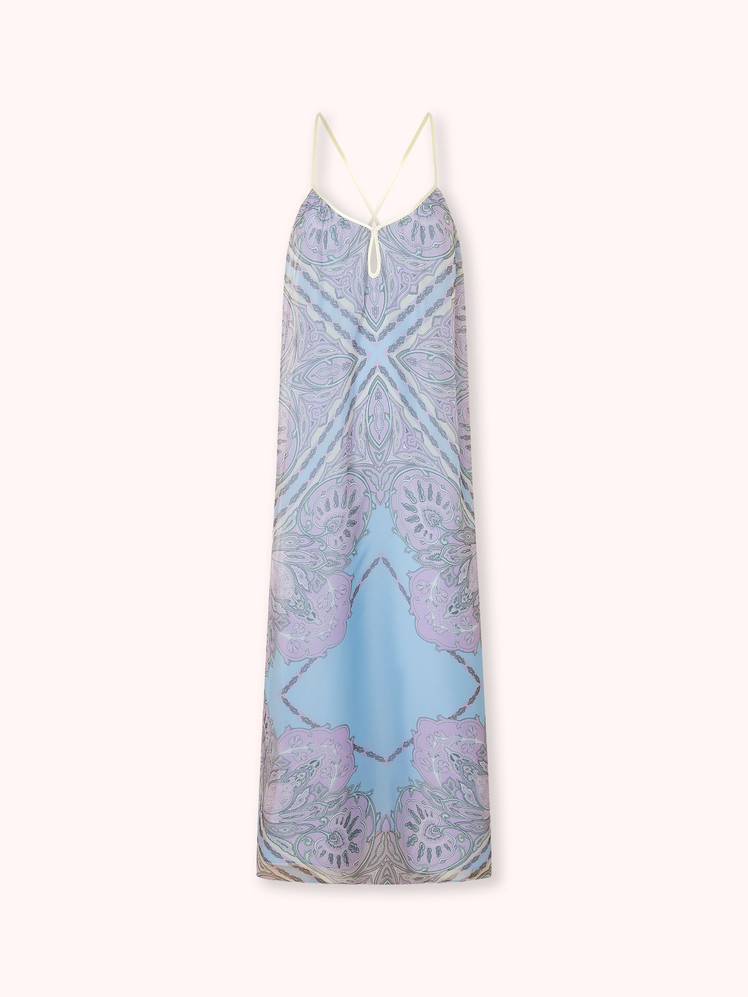 VESTIDO MIDI ESTAMPADO DE TIRANTES