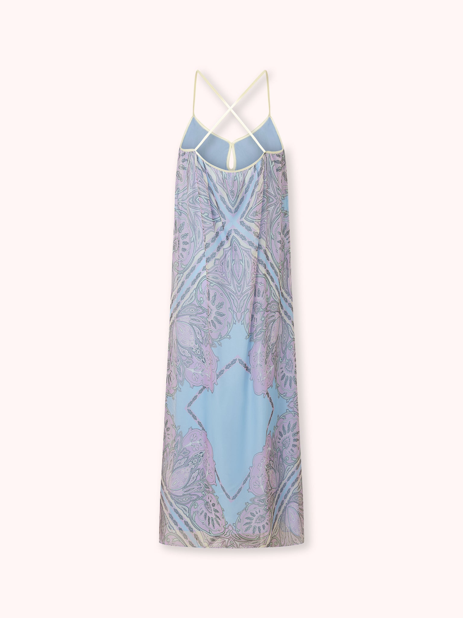 VESTIDO MIDI ESTAMPADO DE TIRANTES