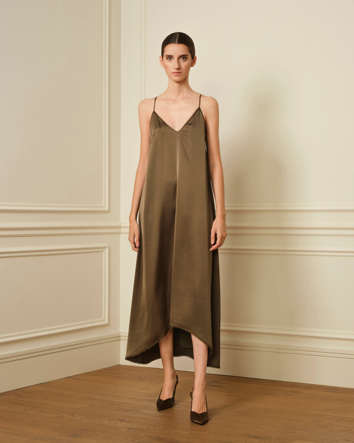 VESTIDO LENCERO VERDE