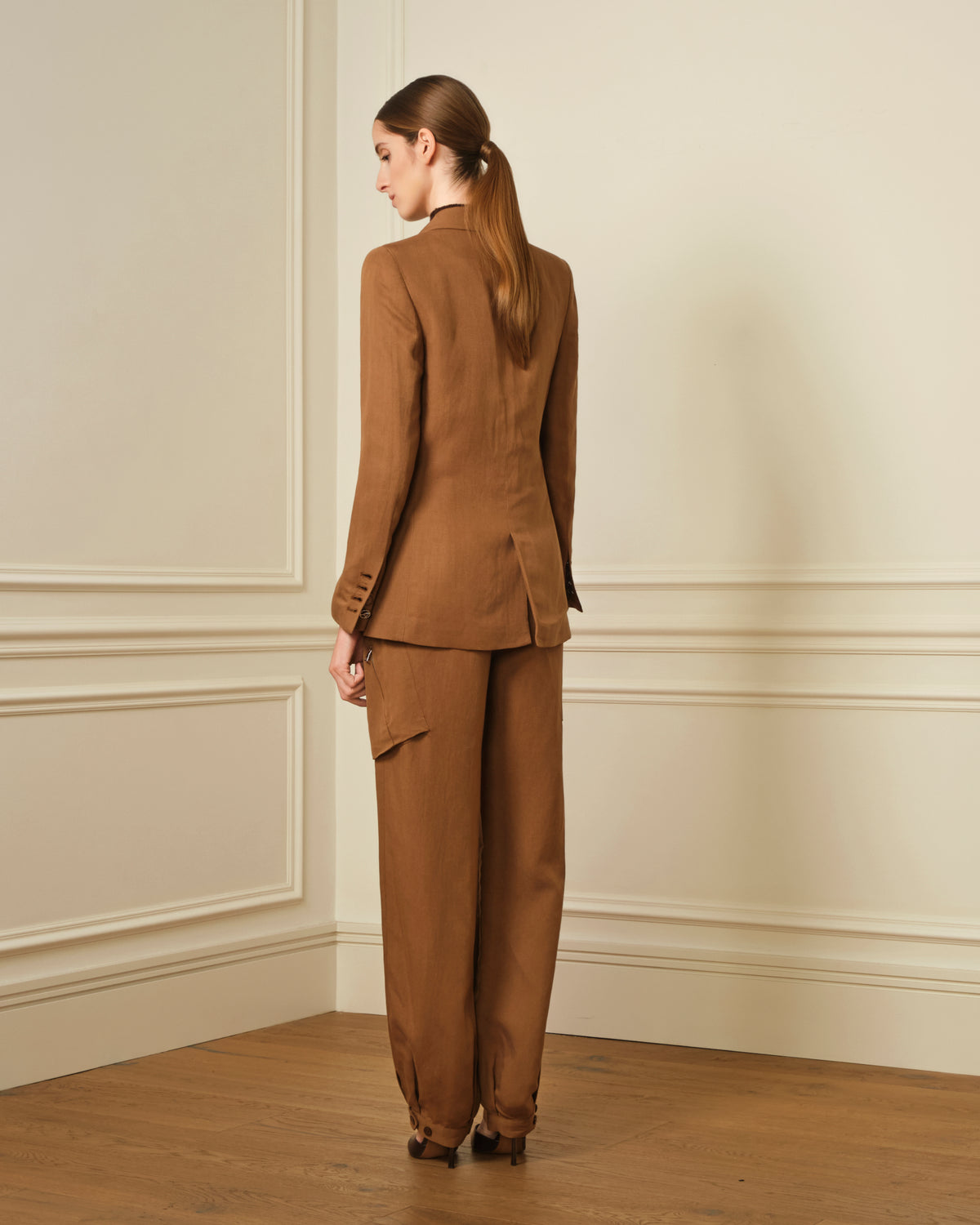 BLAZER CRUZADA MARRÓN