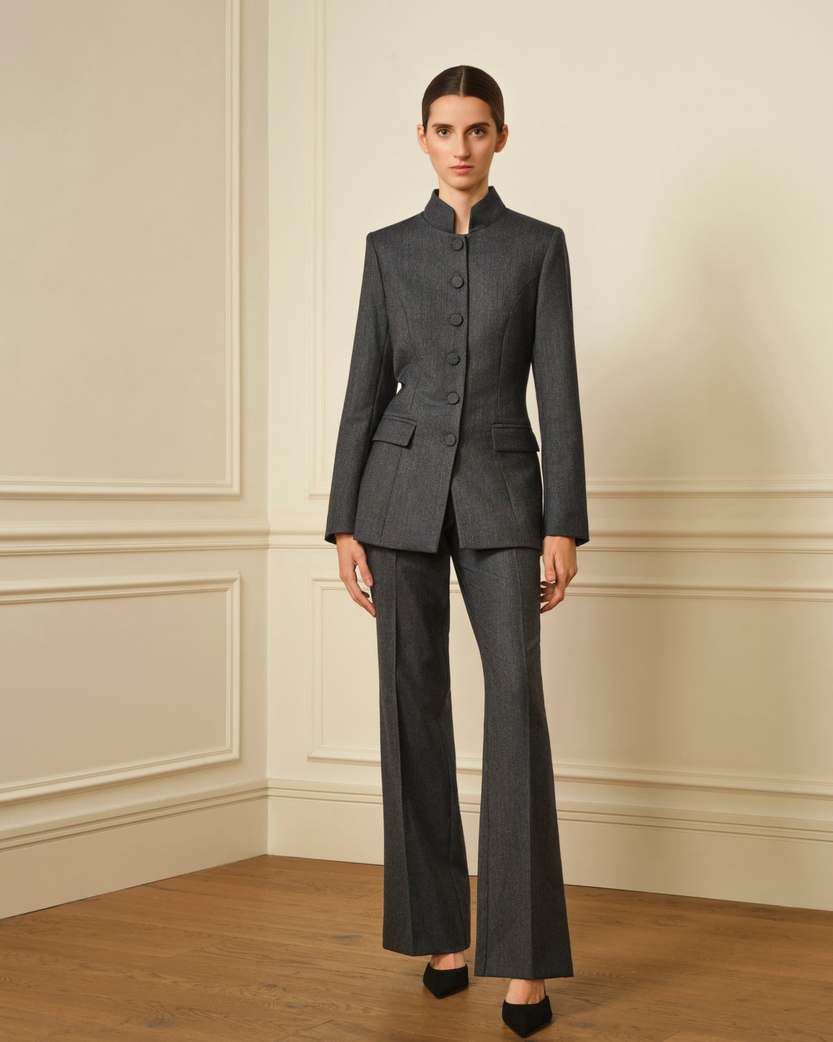 PANTALÓN DE LANA GRIS