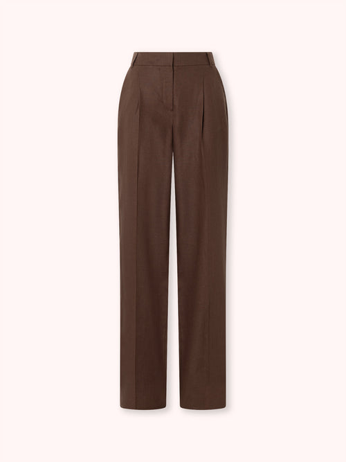 PANTALÓN DE LINO MARRÓN