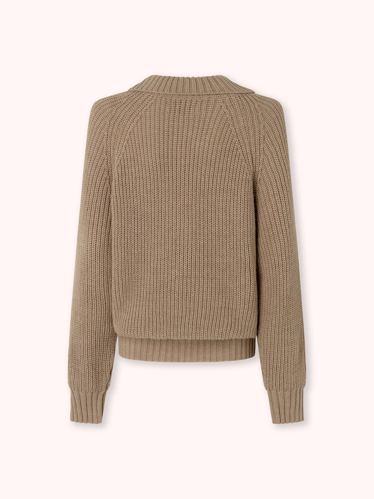 SUÉTER DE CUELLO ALTO BOTONES CAMEL