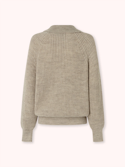 SUÉTER CUELLO POLO BOTÓN ARENA