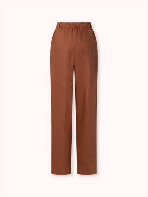 PANTALÓN DE LINO TEJA