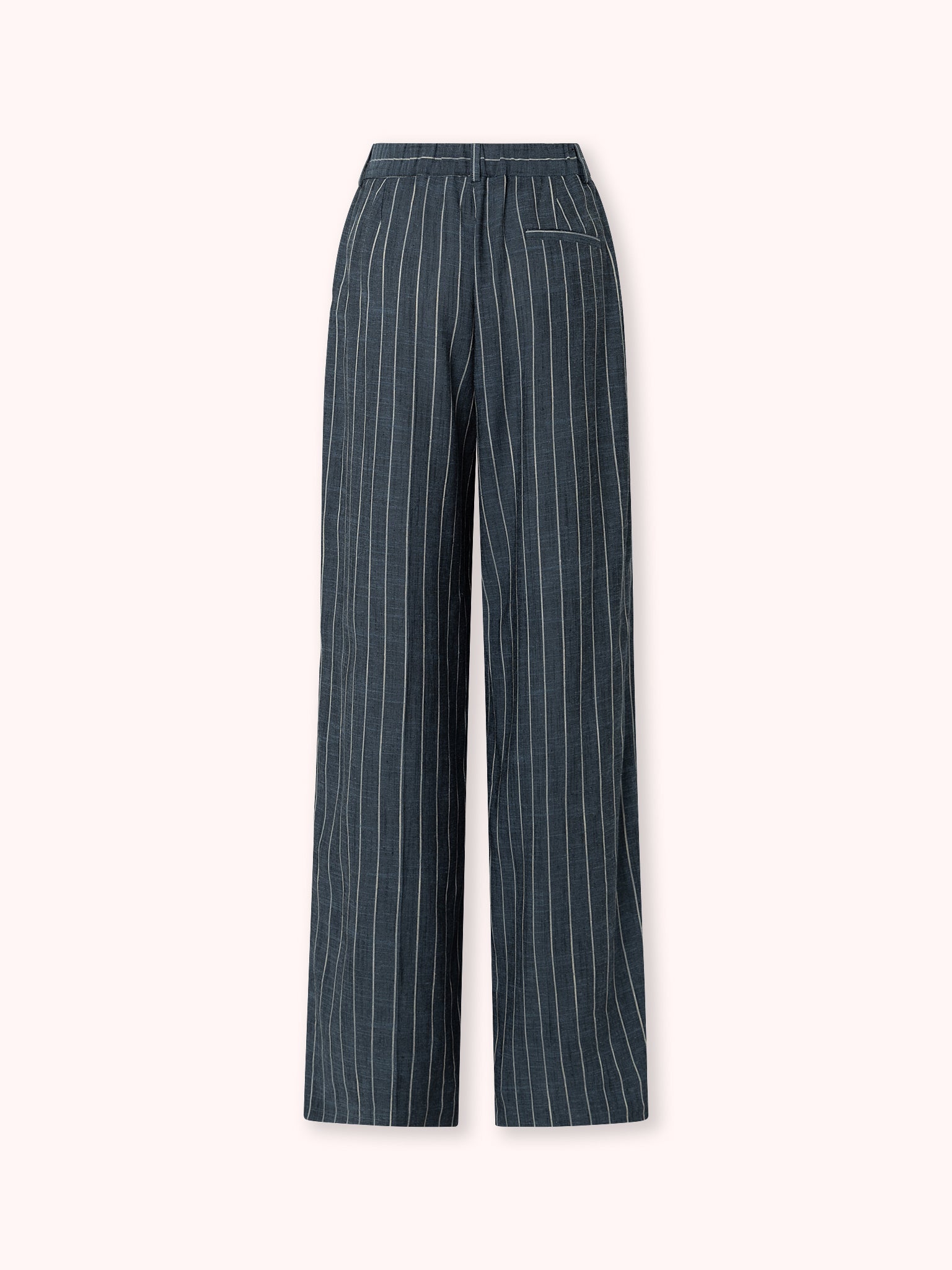 PANTALÓN DE PINZAS CON ESTAMPADO DE RAYAS