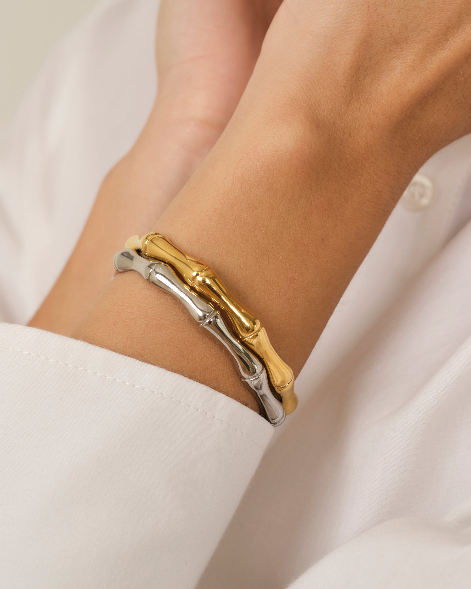 BRAZALETE BAMBOO VINTAGE DORADO UNISEX