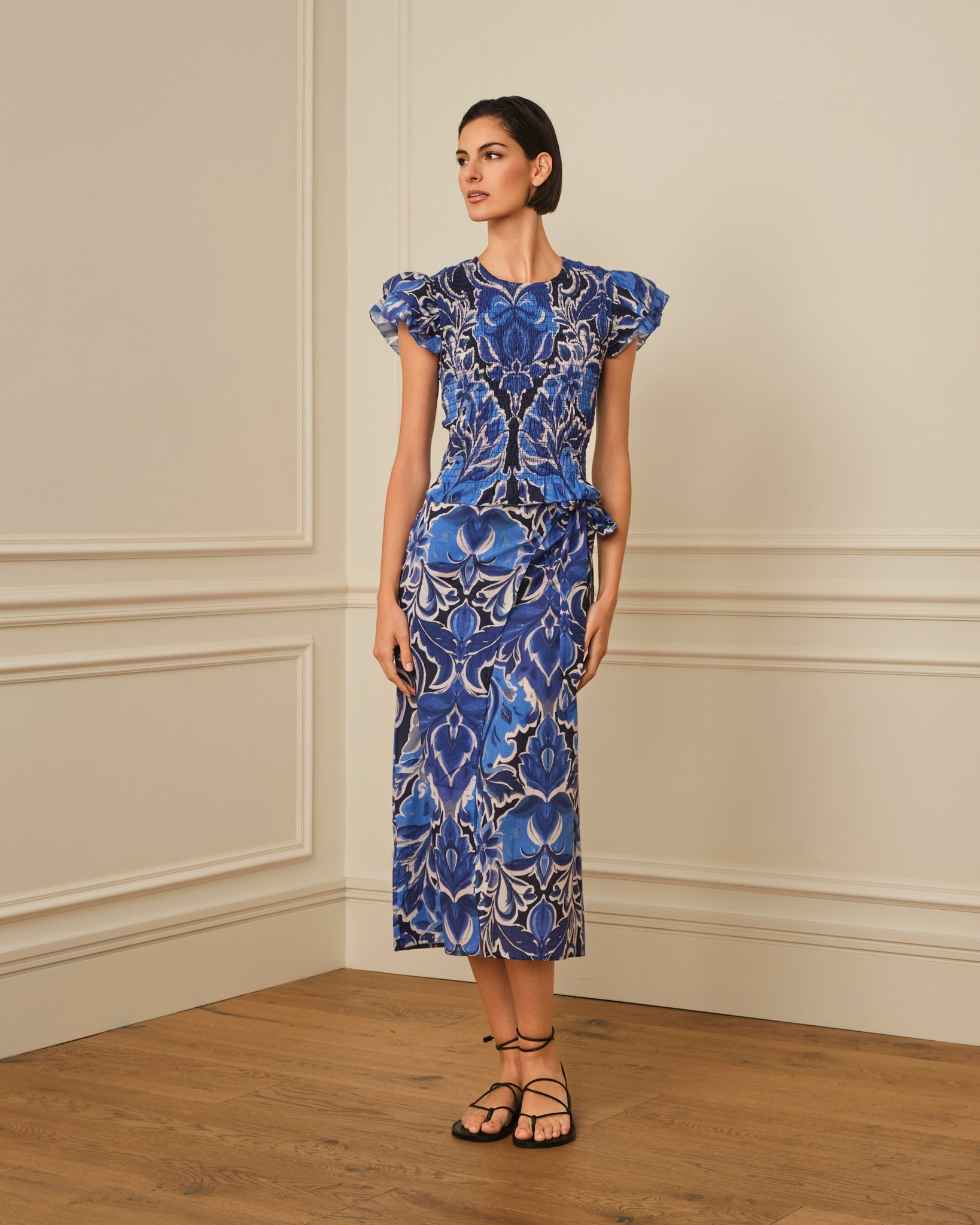 FALDA ESTAMPADO AZUL