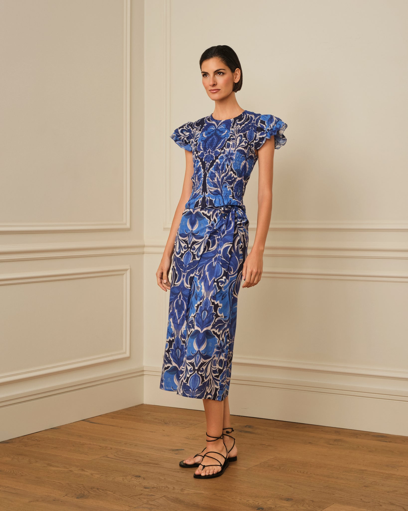 FALDA ESTAMPADO AZUL