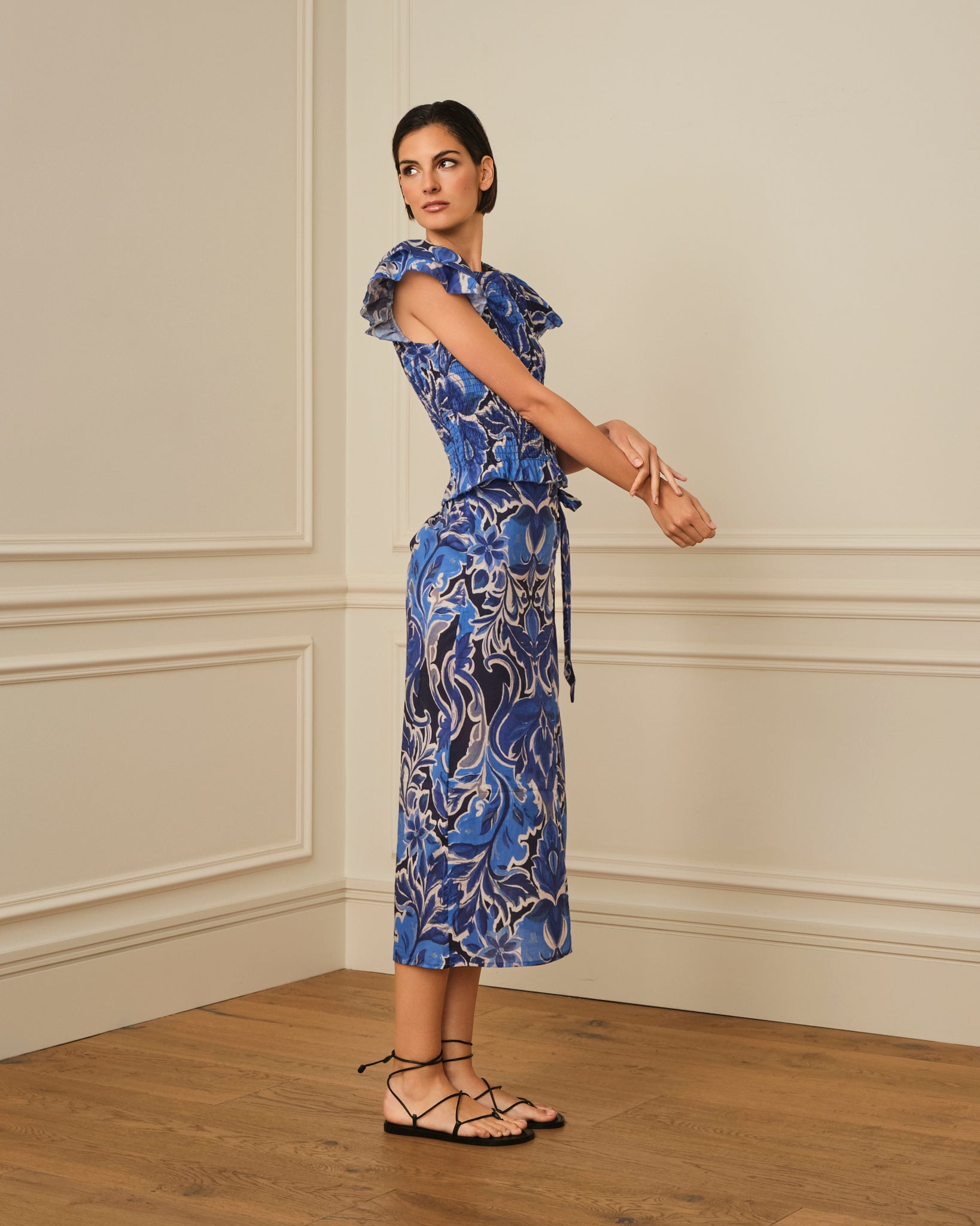 FALDA ESTAMPADO AZUL
