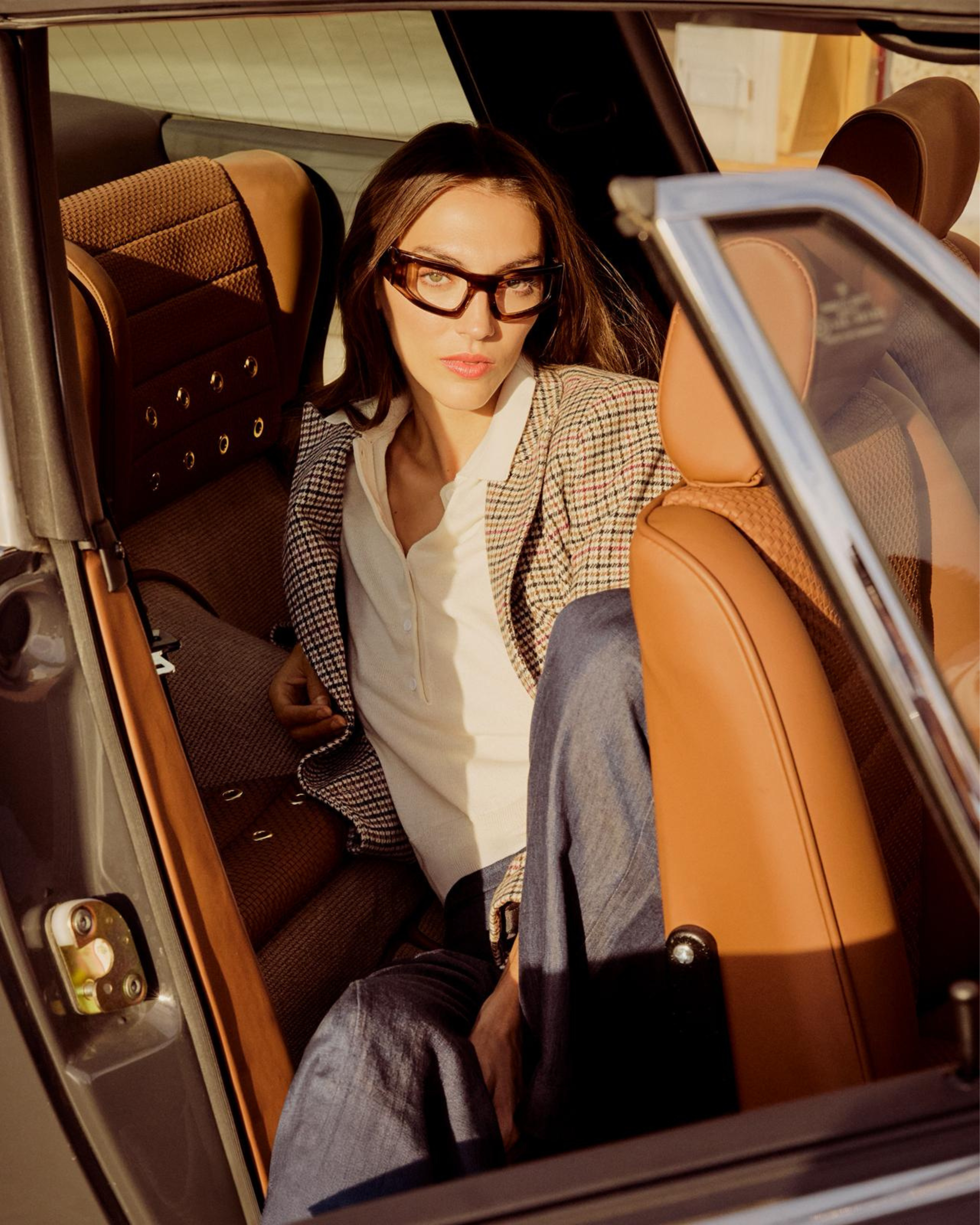 BLAZER PATA DE GALLO CON BOLSILLOS FRONTALES