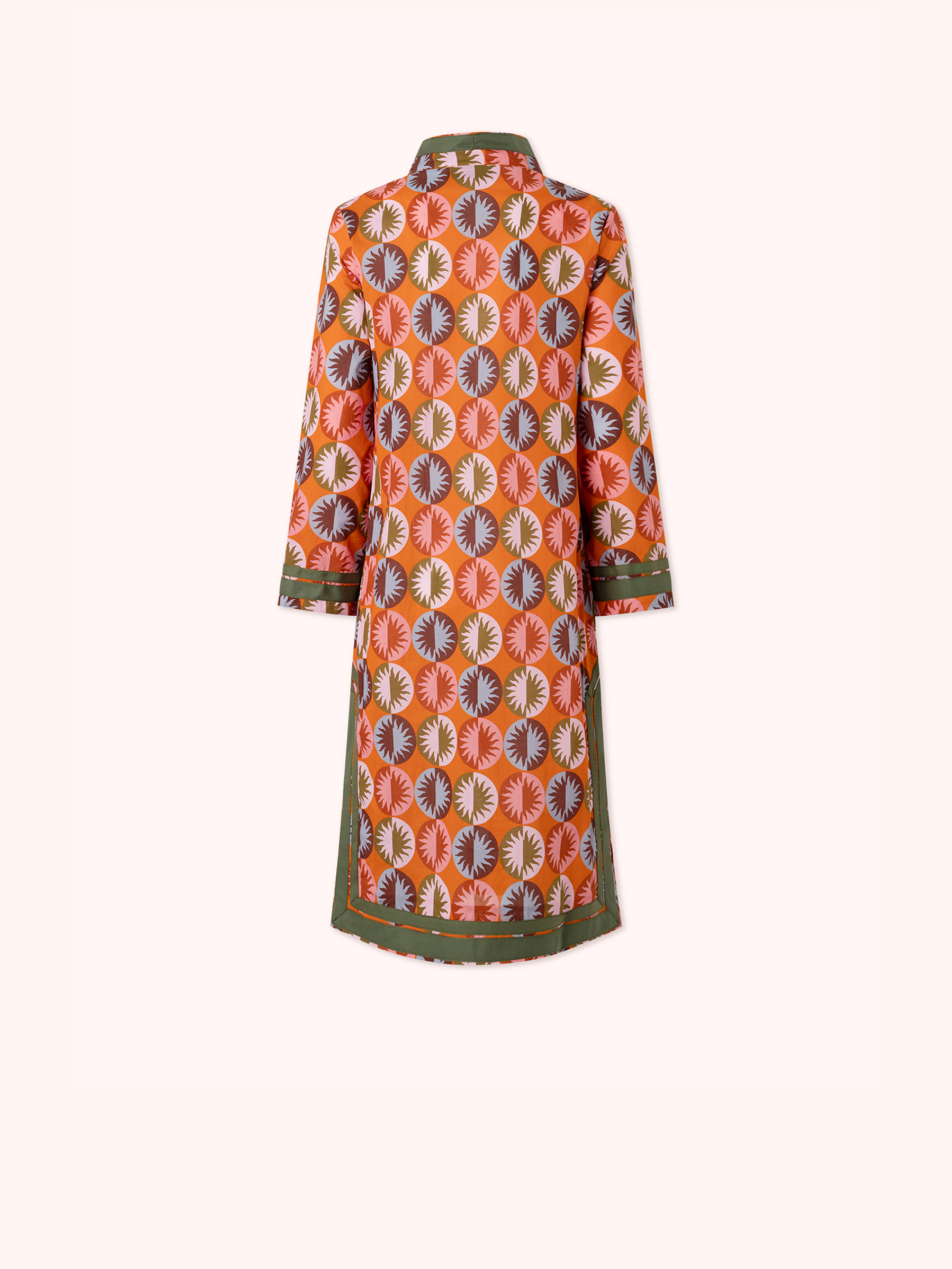 KAFTÁN CORTO ESTAMPADO SOLES NARANJA CLAIRE