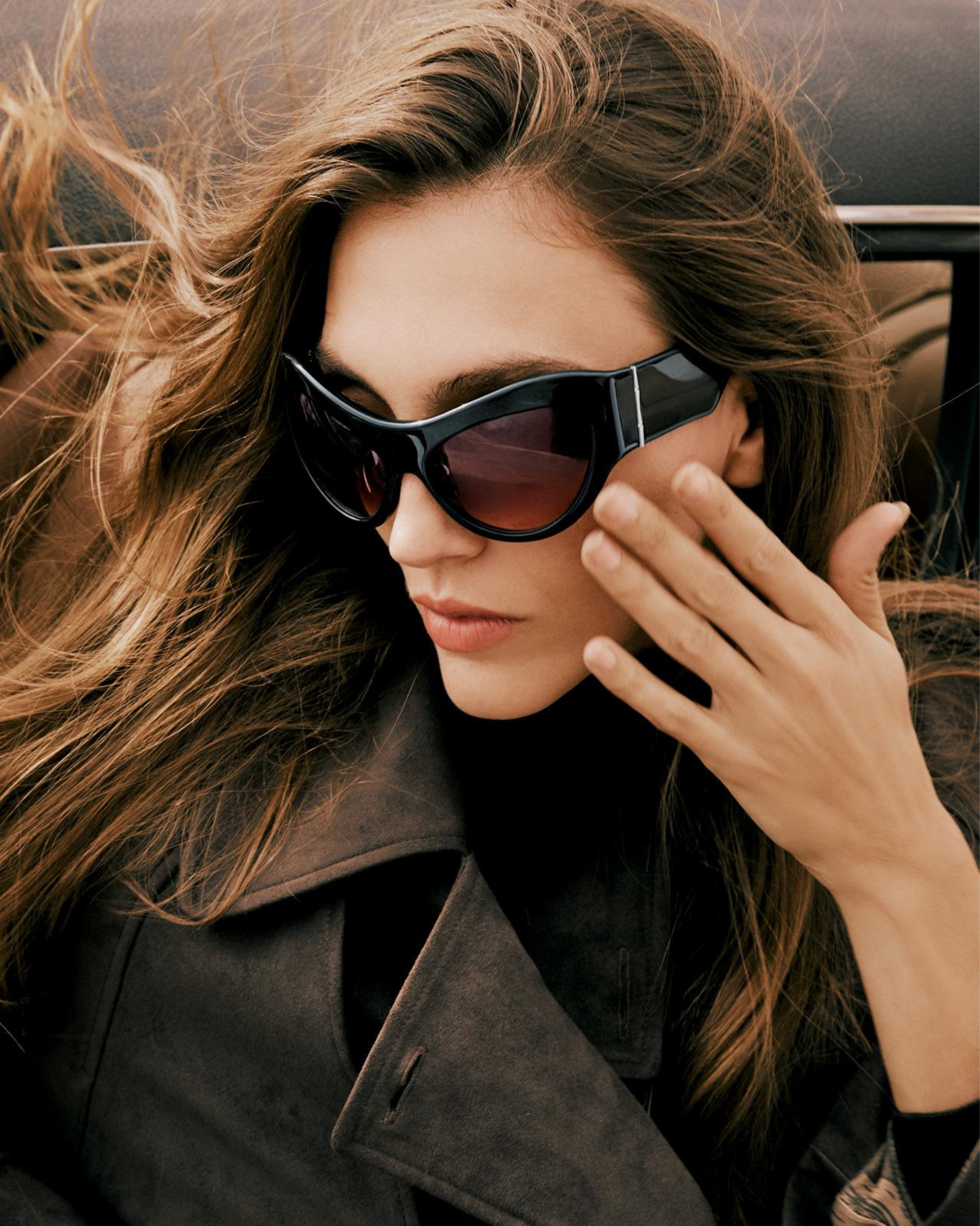 GABARDINA LARGO DE ANTE CHOCOLATE