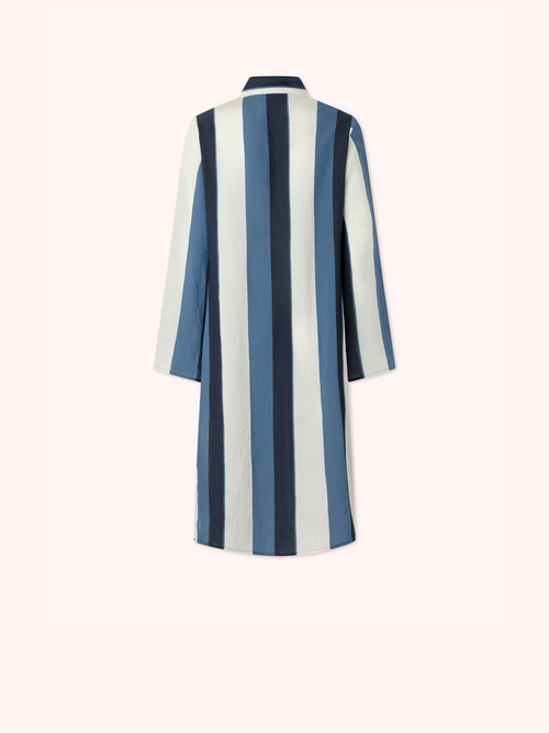 KAFTÁN CORTO ESTAMPADO RAYAS AZUL CLAIRE