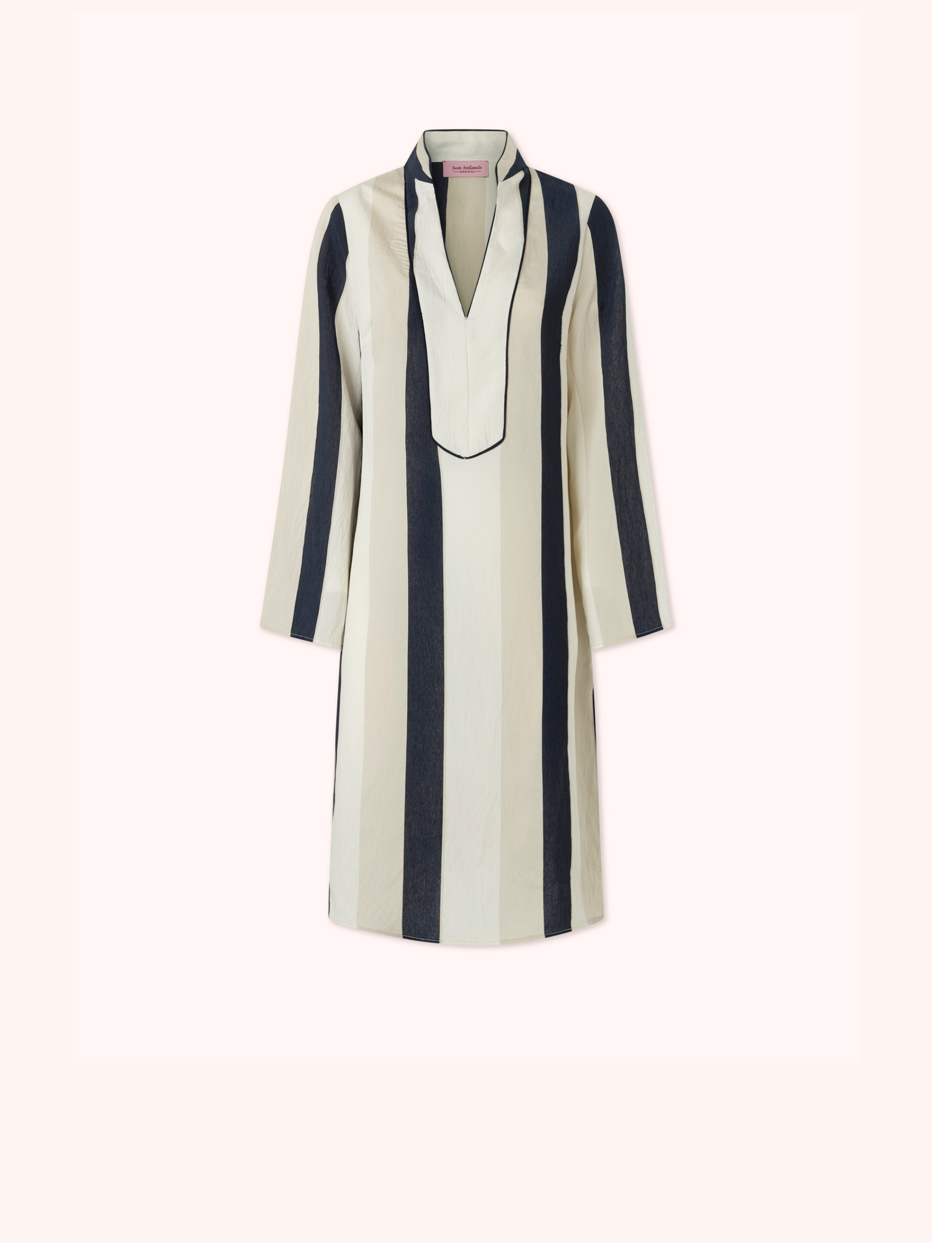 KAFTÁN CORTO  ESTAMPADO RAYAS NEGRO CLAIRE