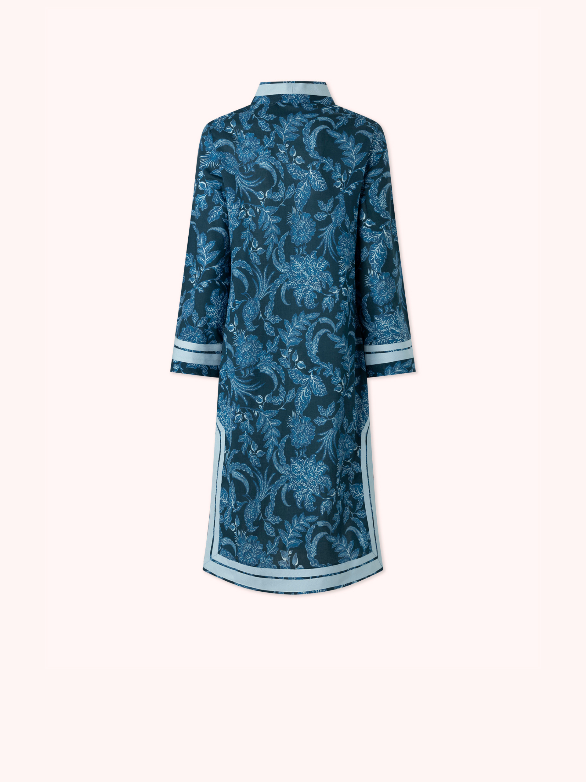 KAFTÁN CORTO TOILE DE JOUY  AZUL CLAIRE